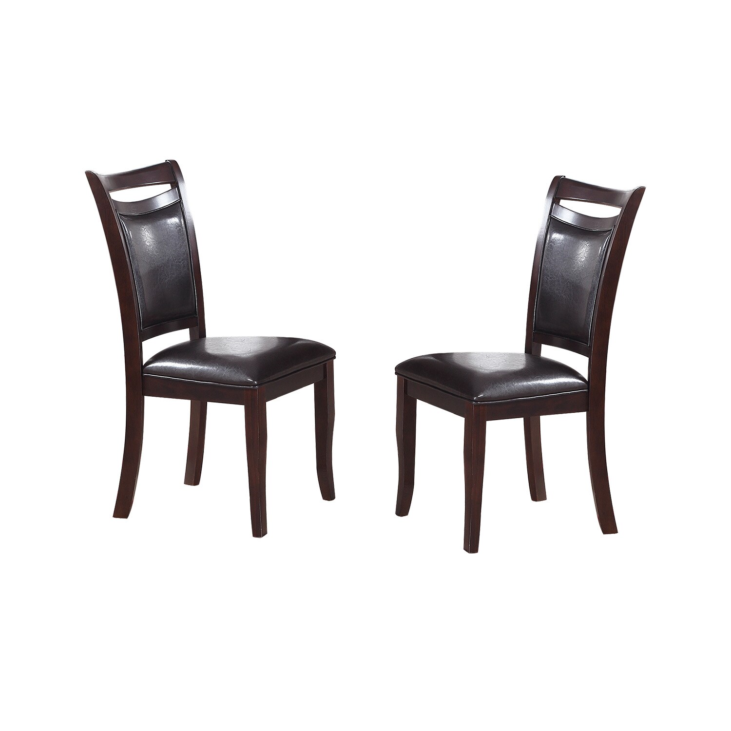 black dining chair wooden legs