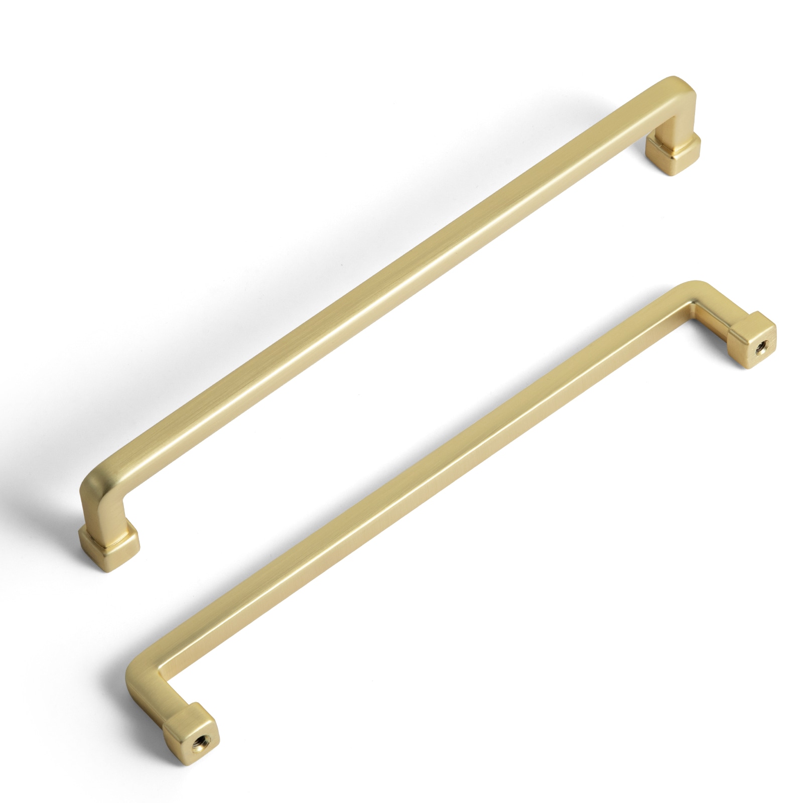Miaokesen 9586TLS-192 7-9/16-in , 192mm Center to Center Light Brushed Brass Rectangular Handle For Use on Appliances Drawer Pulls 12 -Pack