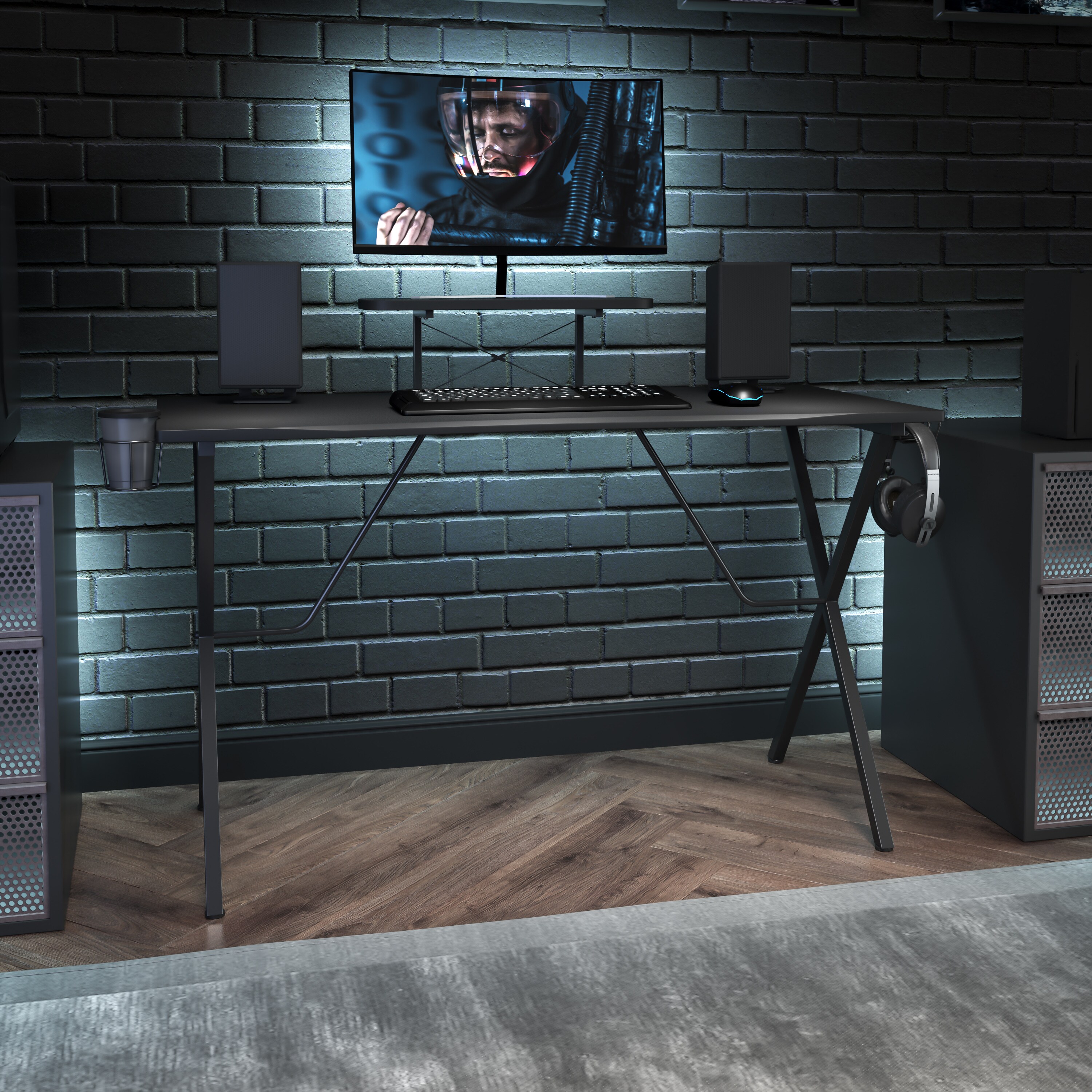 Flash Furniture 51.5-in Black Modern/Contemporary Gaming