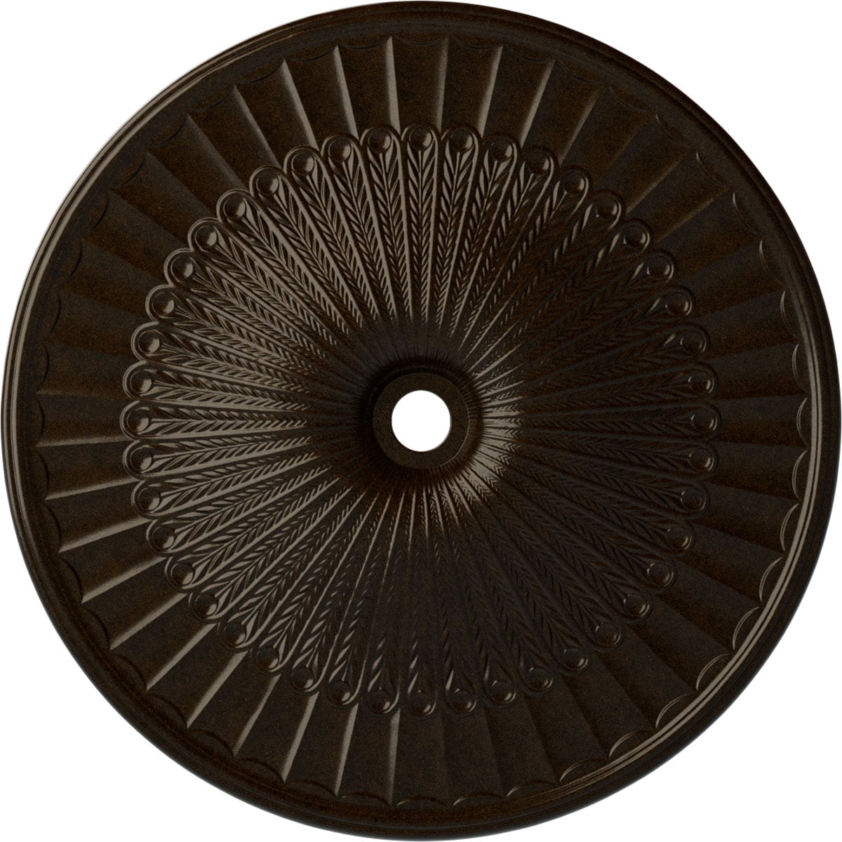 Ekena Millwork CM51GLBZS Galveston 51-in W x 51-in L Painted Bronze Polyurethane Whole Ceiling Medallion