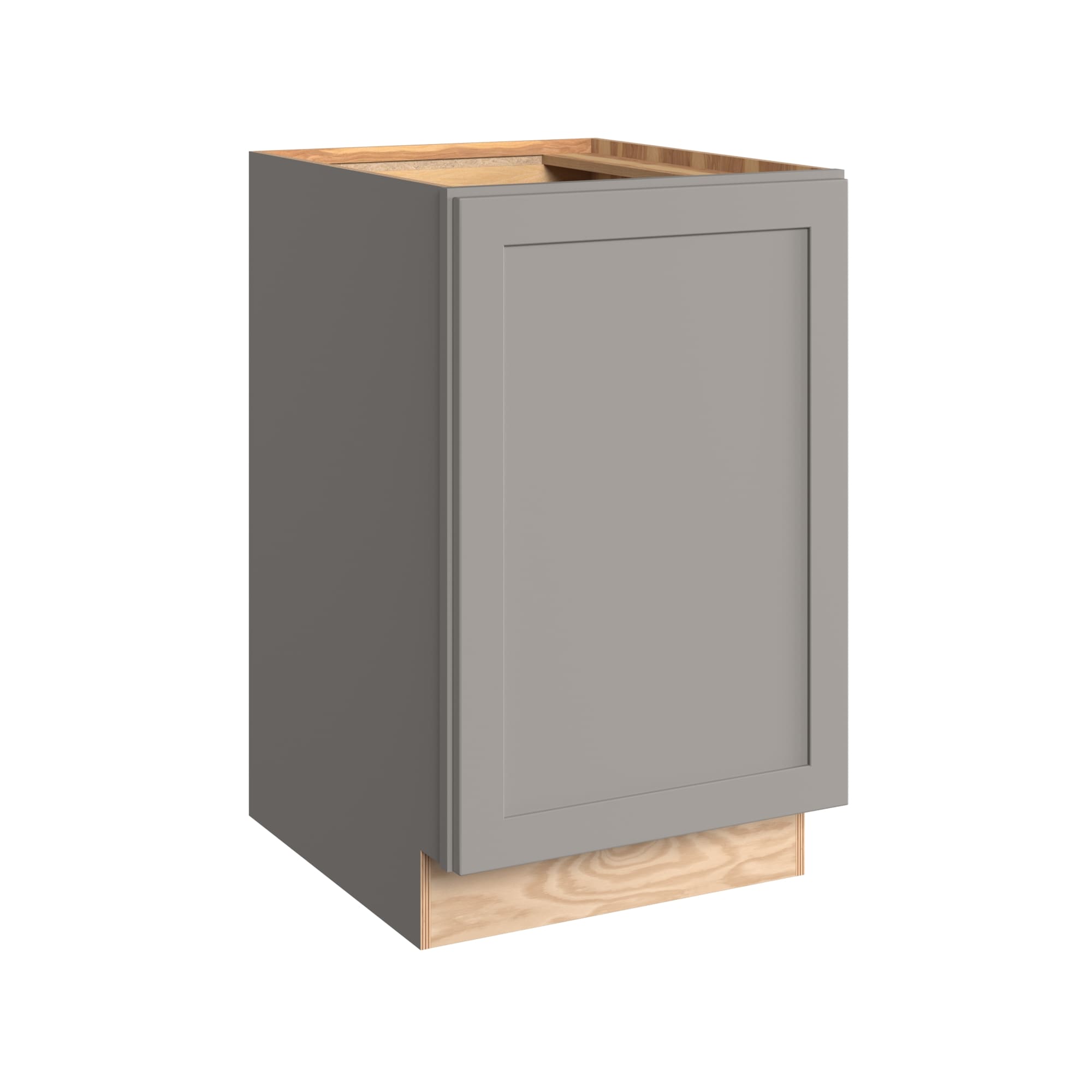 KraftMaid Momentum BWBB21.2.FHG81 Deveron 21-in W x 34.5-in H x 24-in D Pebble Grey Pull-out trash cabinet Base Fully assembled Plywood Cabinet Recessed Panel