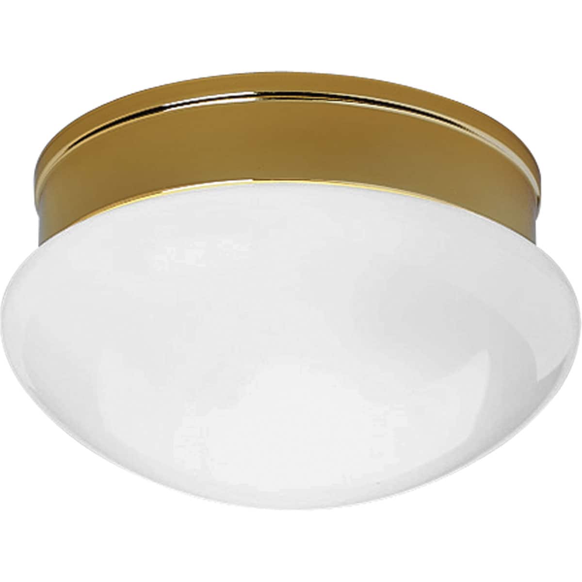 Progress Lighting P3410-10 Fitter 2-Light 9.5-in Polished Brass Flush Mount Light