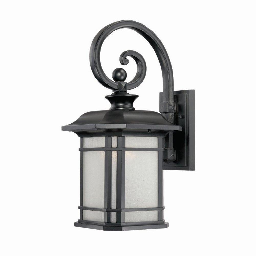 Acclaim Lighting 8112BK Somerset 1 -Light 18.0-in H Matte Black Hardwired Outdoor Wall Light