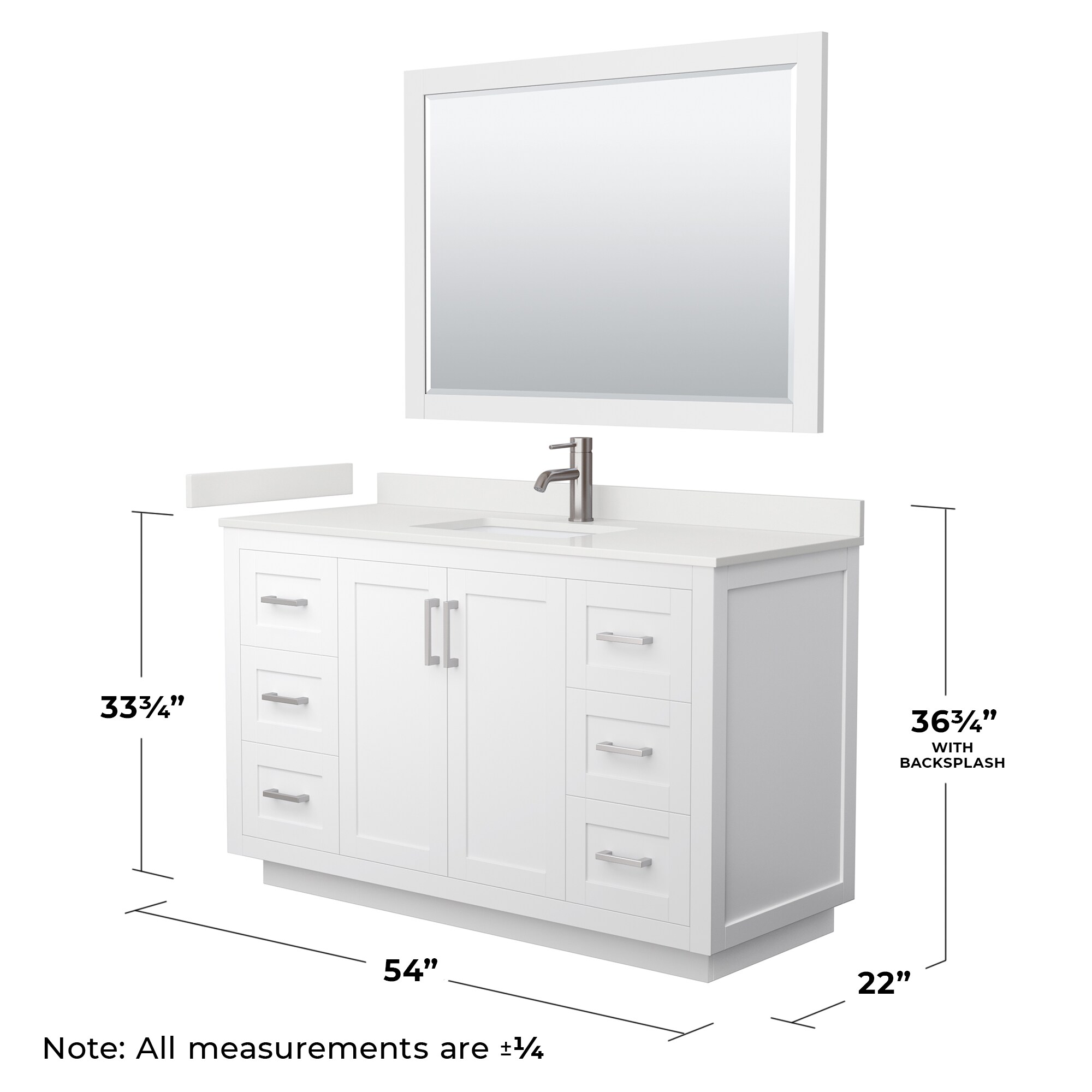 Wyndham Collection WCF292954SWHWQUNSM46 Bath-Vanity-Combo - View #6