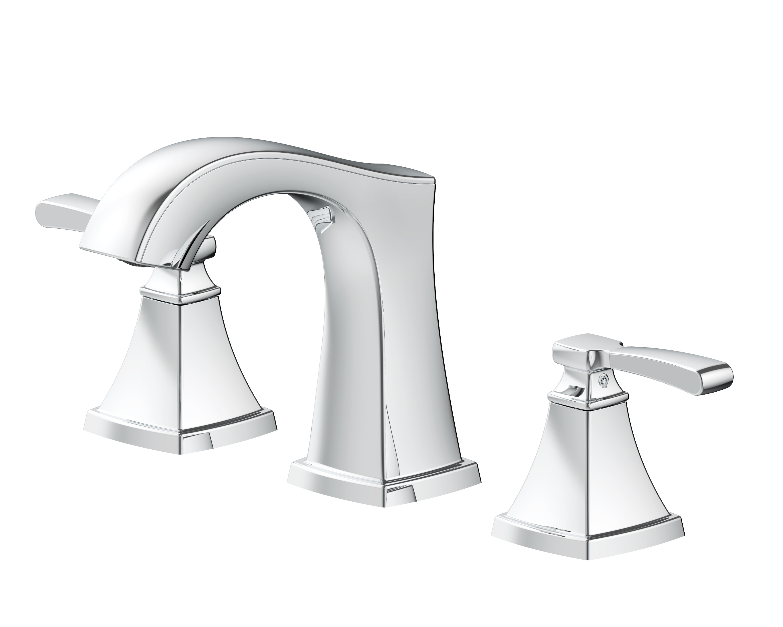 allen + roth Chesler Polished Chrome Widespread 2-Handle WaterSense Bathroom Sink Faucet with Drain