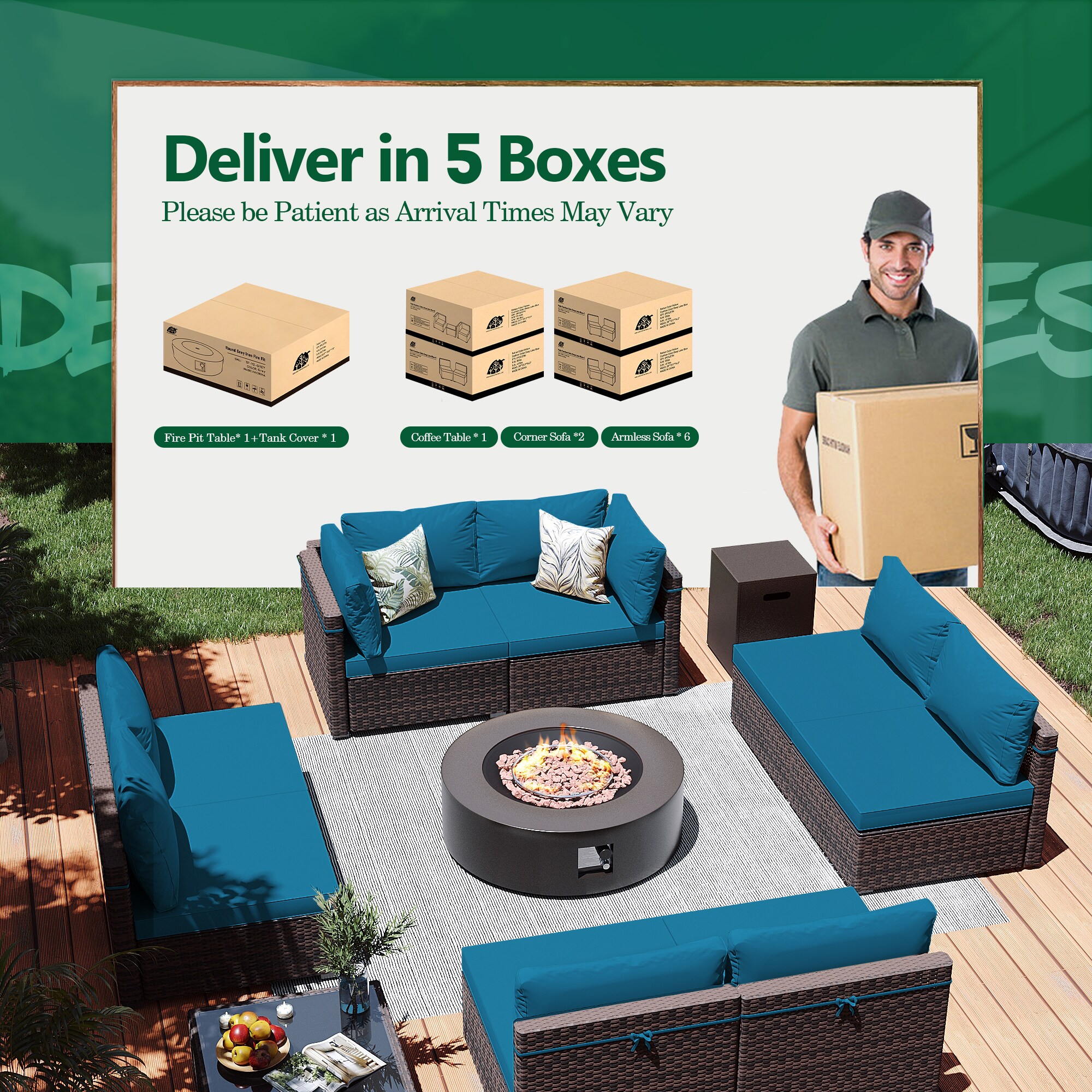 Patio Watcher LS-RT9-KD42BR-B5 Patio-Conversation-Sets - View #9