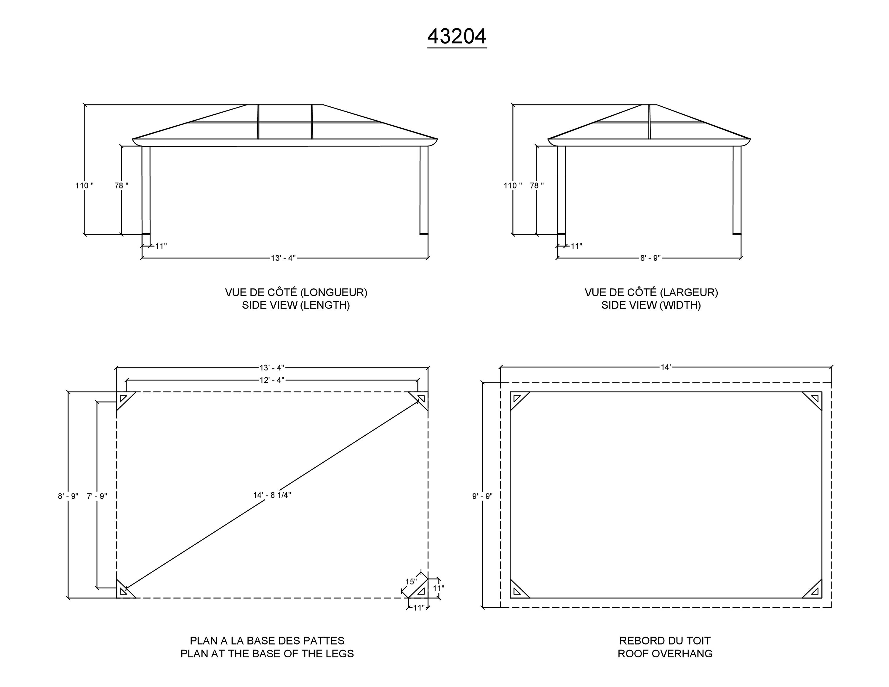 Gazebo Penguin 43204MR-32 Wood-Resin-Gazebos - View #4