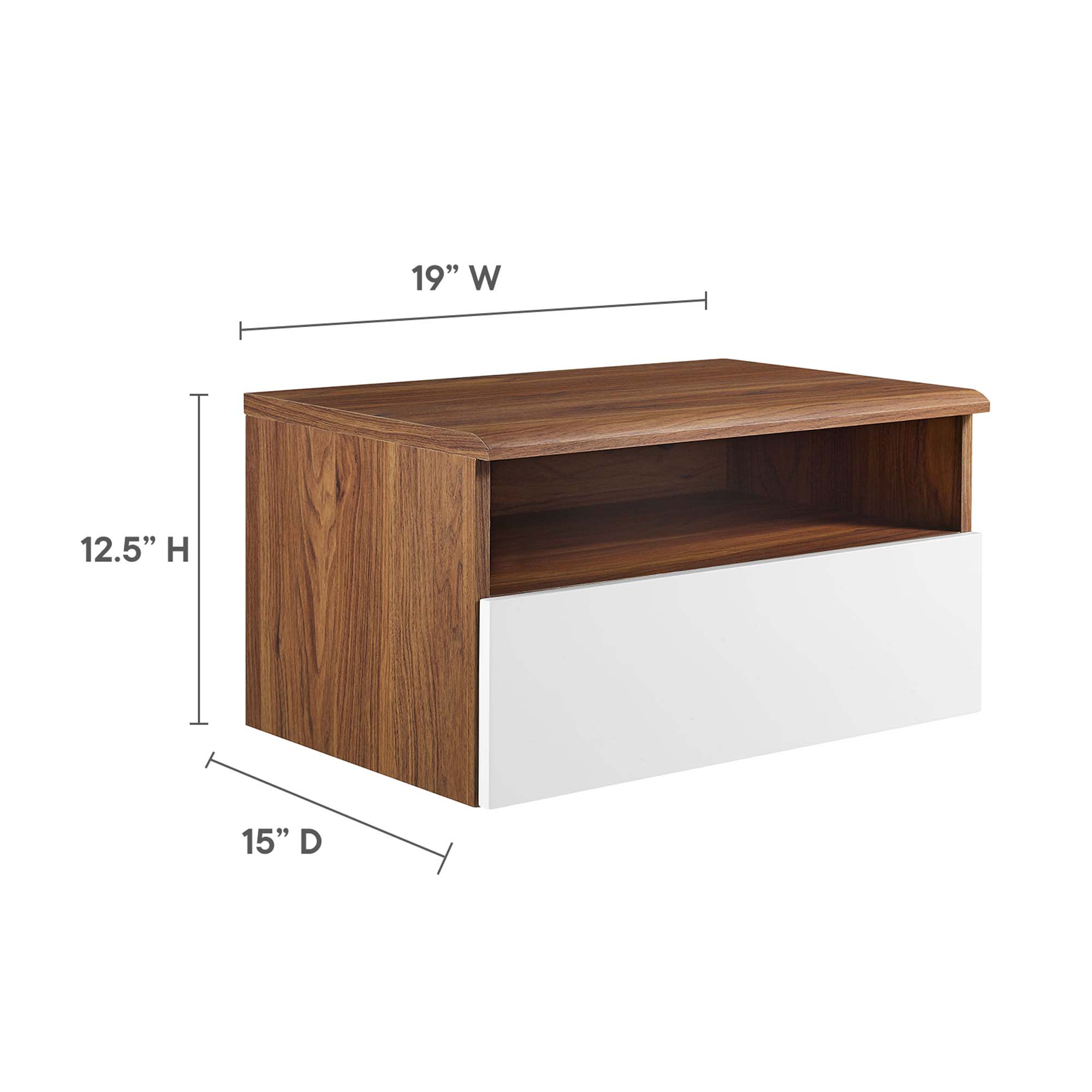 Modway MOD-7057-WAL-WHI nightstands - View #3