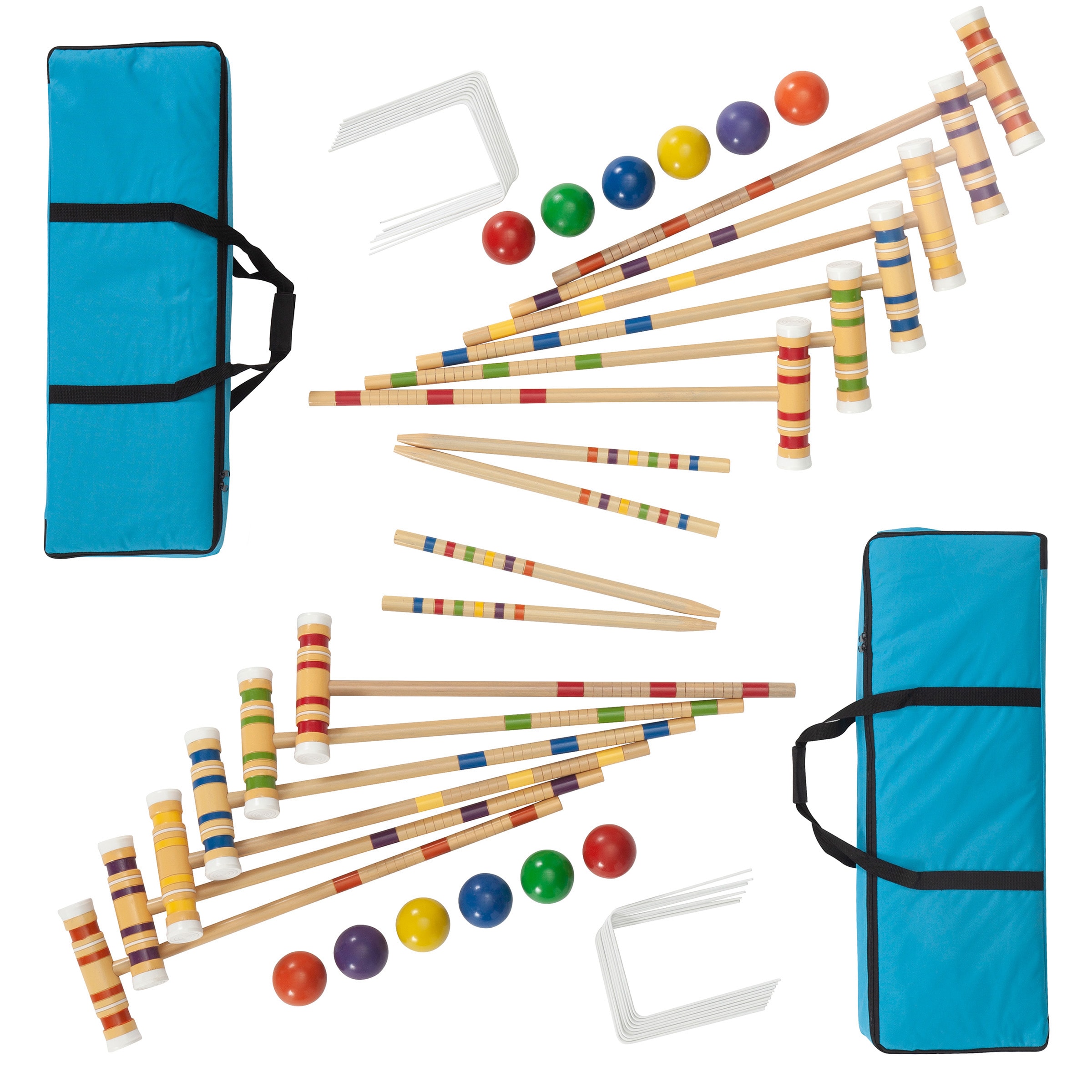 Hey! Play! 80-66D22-2 Outdoor Croquet with Case