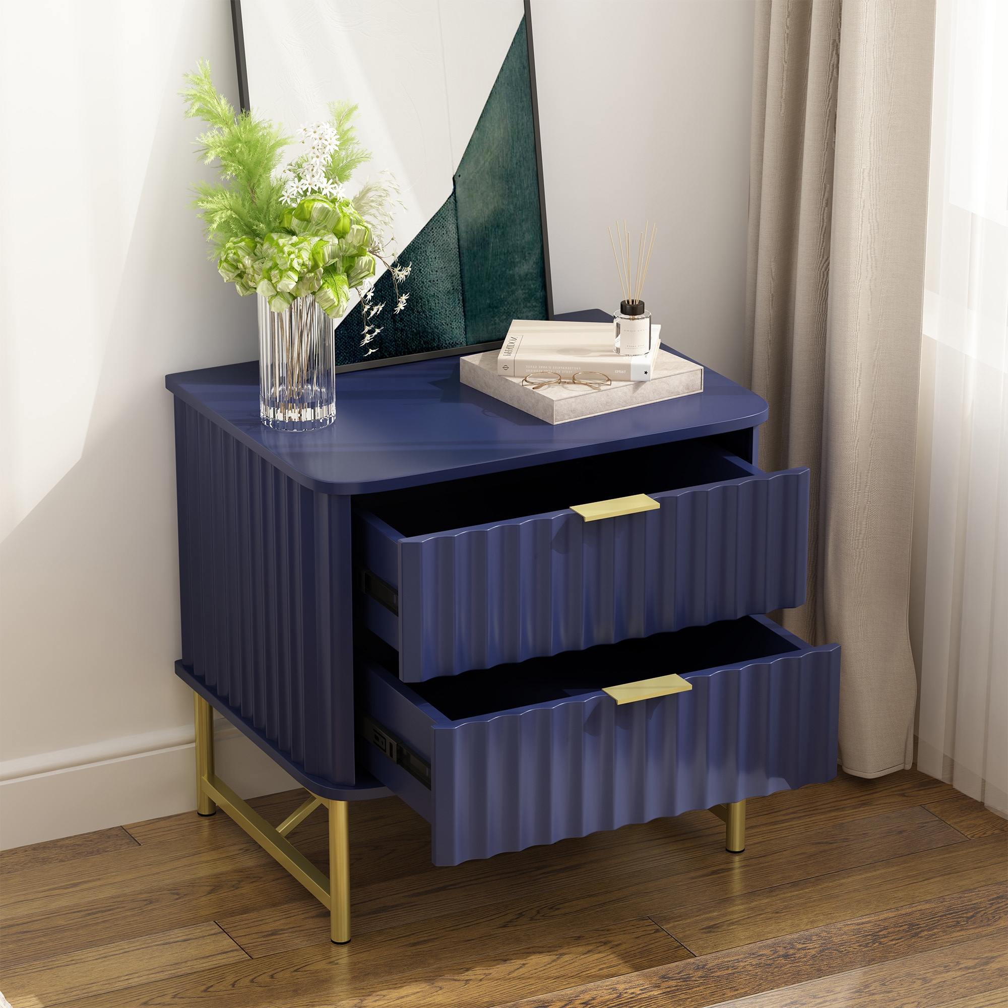 Clihome CL-CJ002ECG-BL nightstands - View #2