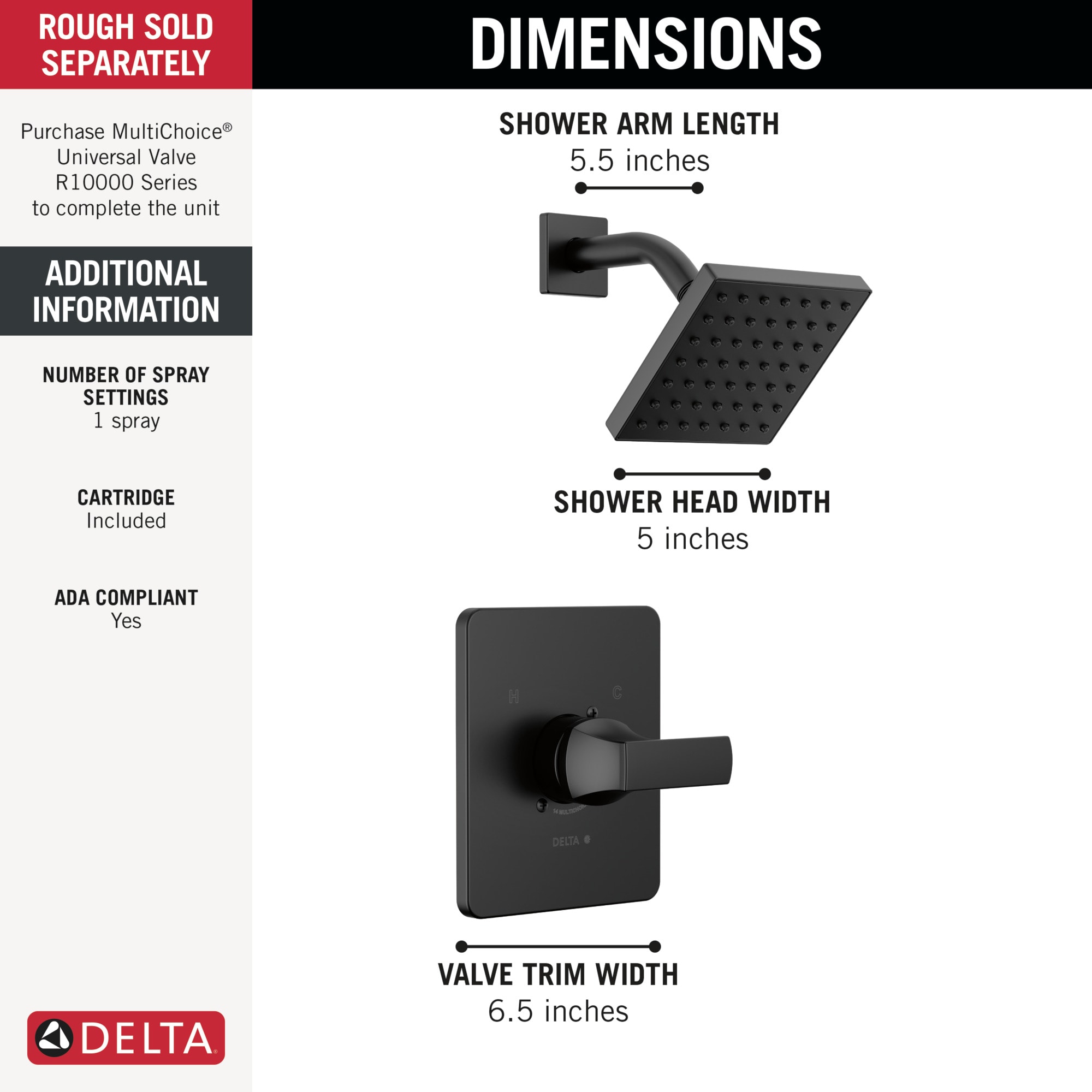 Delta T14237-BL Tub-Shower-Faucets - View #3