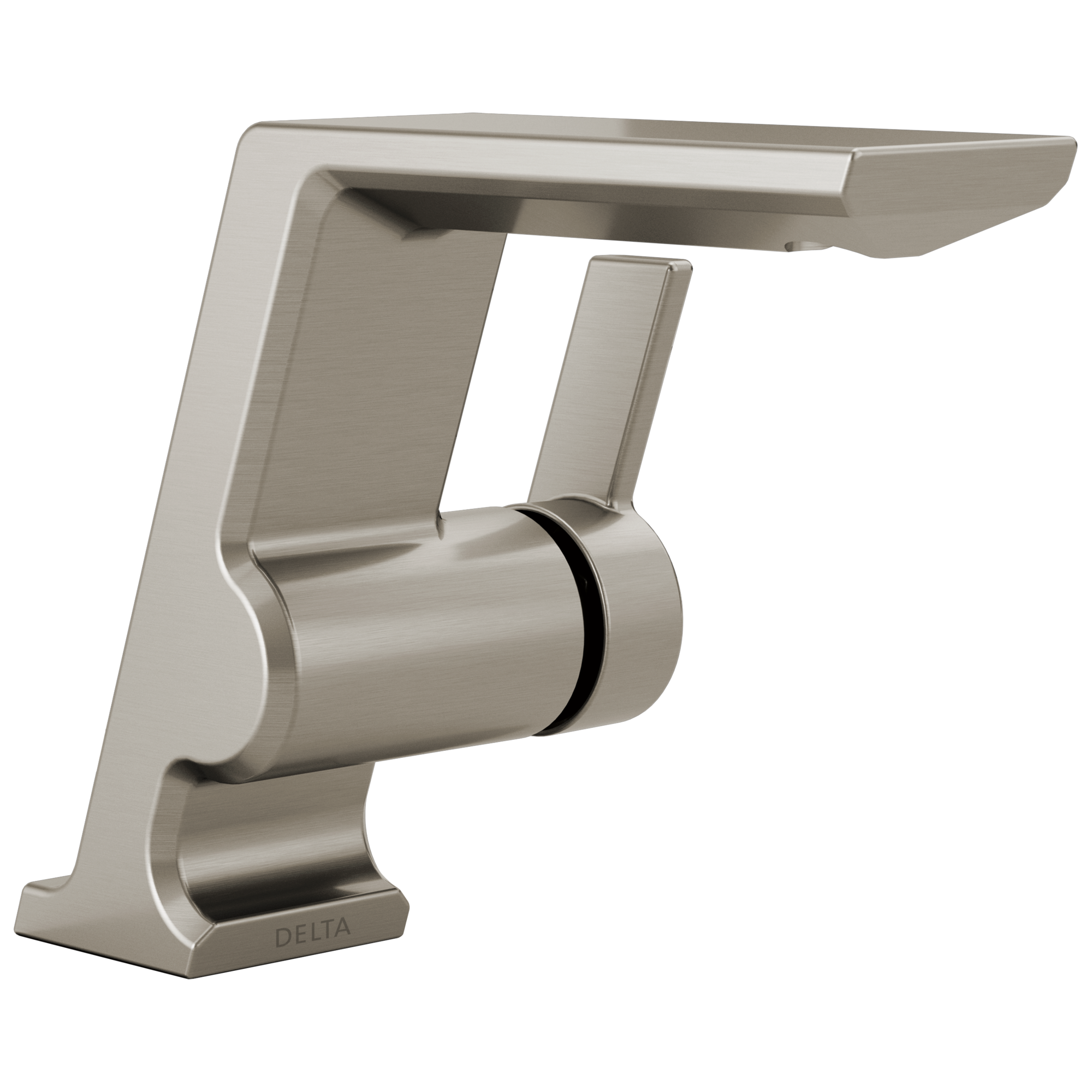 Delta 599-SS-PR-MPU-DST Pivotal Lumicoat Stainless Single hole 1-handle WaterSense Low-arc Residential Handle Bathroom Sink Faucet with Drain