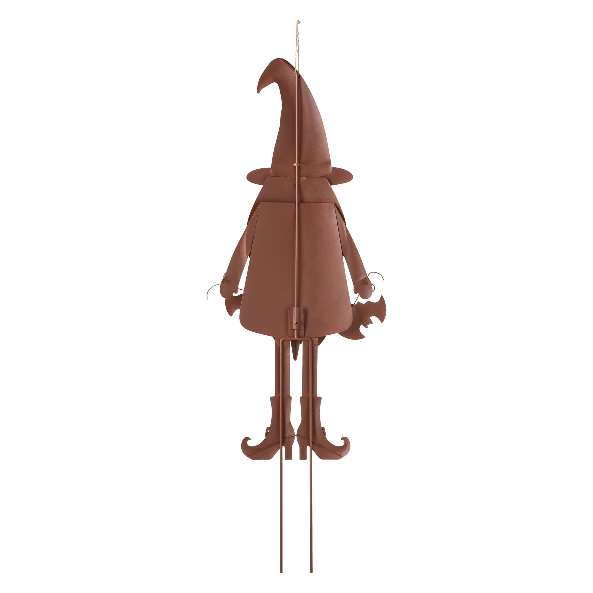 37" Hand-Painted Halloween Gnome Metal Yard Stake