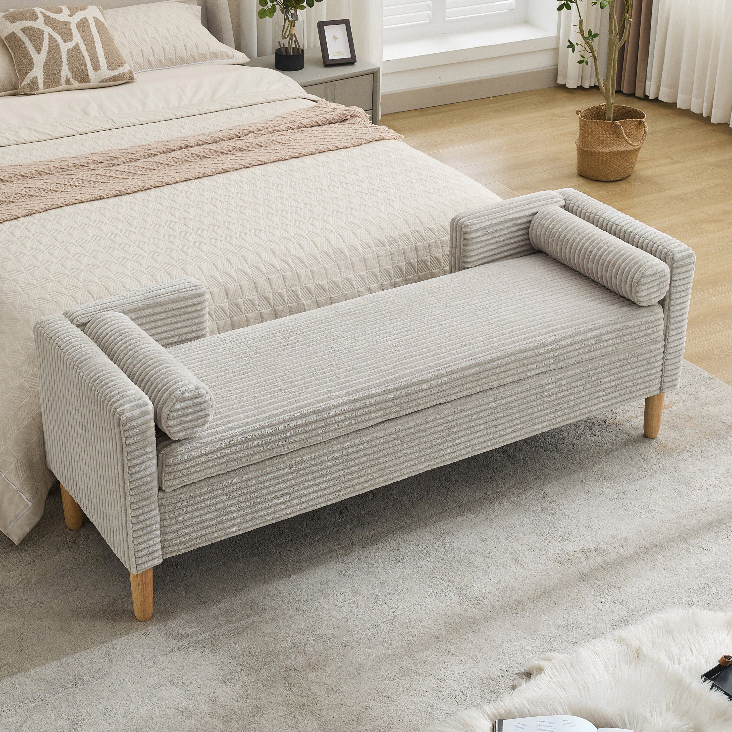 Hrinhom HC-S4112-LIGHT GRAY bench - View #2