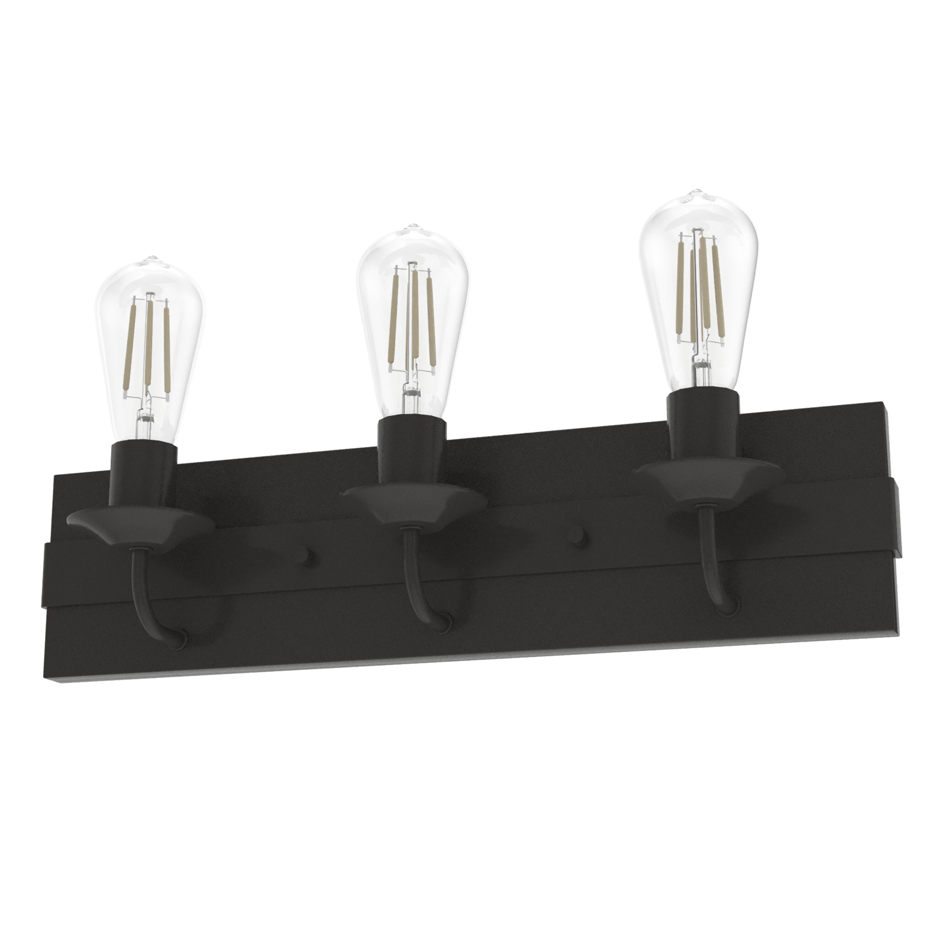 Hunter 19432 Perch Point 20.5-in 3 -Light Satin Bronze Transitional Vanity light