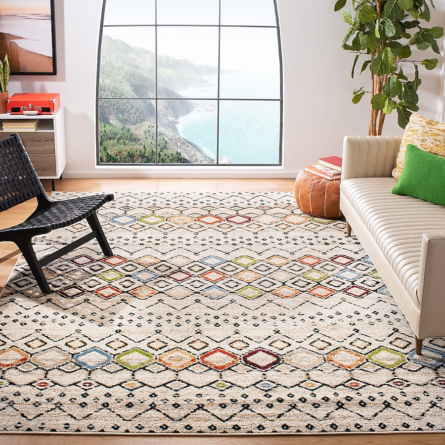 Safavieh Amsterdam Huron 2 x 10 Ivory/Multi Indoor Geometric Global Runner Safavieh Amsterdam Huron 2 x 10 Ivory/Multi Indoor Geometric Global Runner