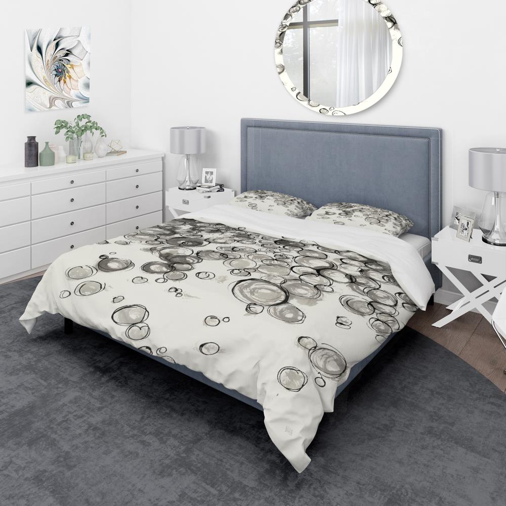 Designart BED30291-T 3 -Piece Black Twin Duvet cover Set