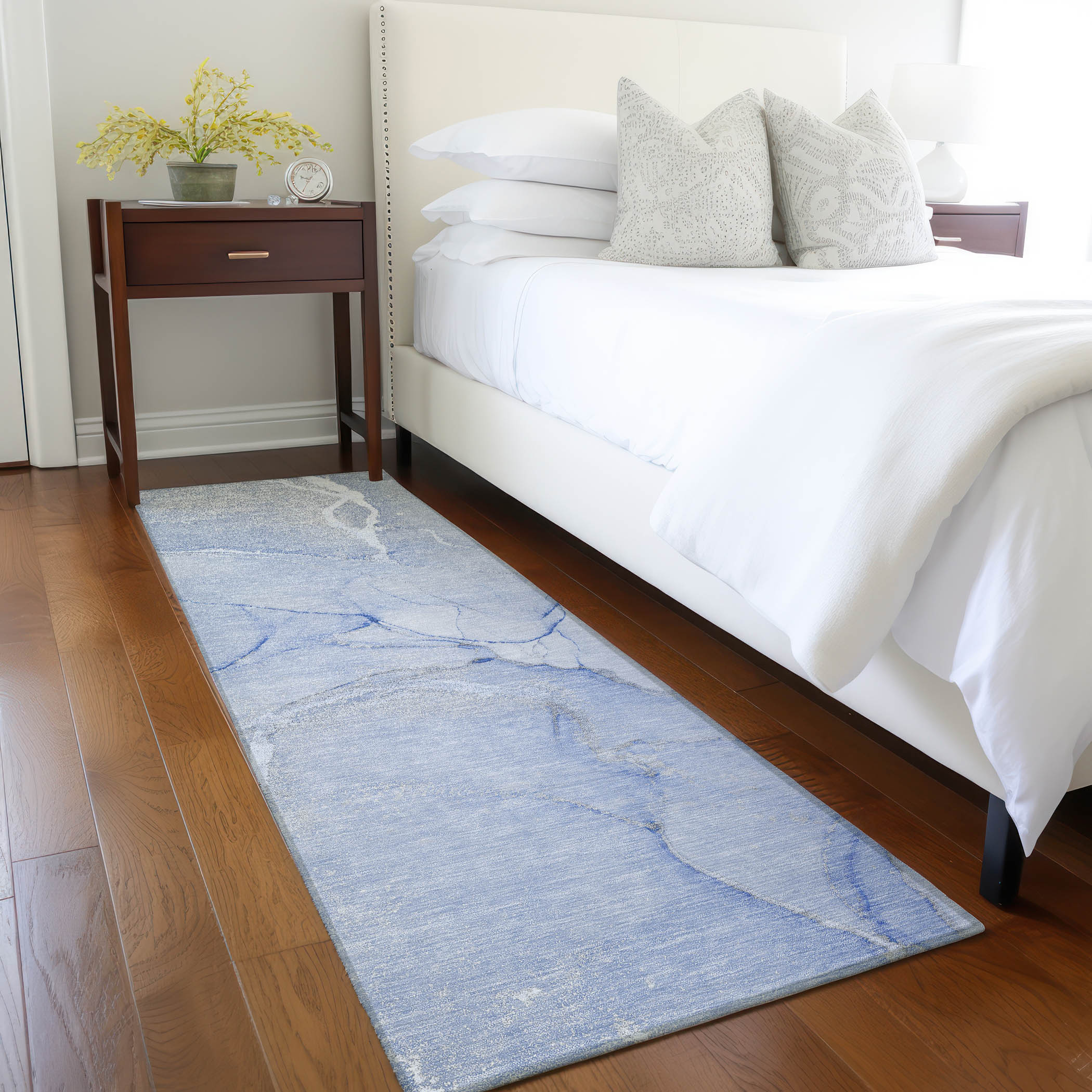 Addison Rugs ACN510BU2X8 Chantille ACN510BU 2 x 7 (ft) Polyester Blue Rectangular Indoor/Outdoor Abstract Machine washable Area rug
