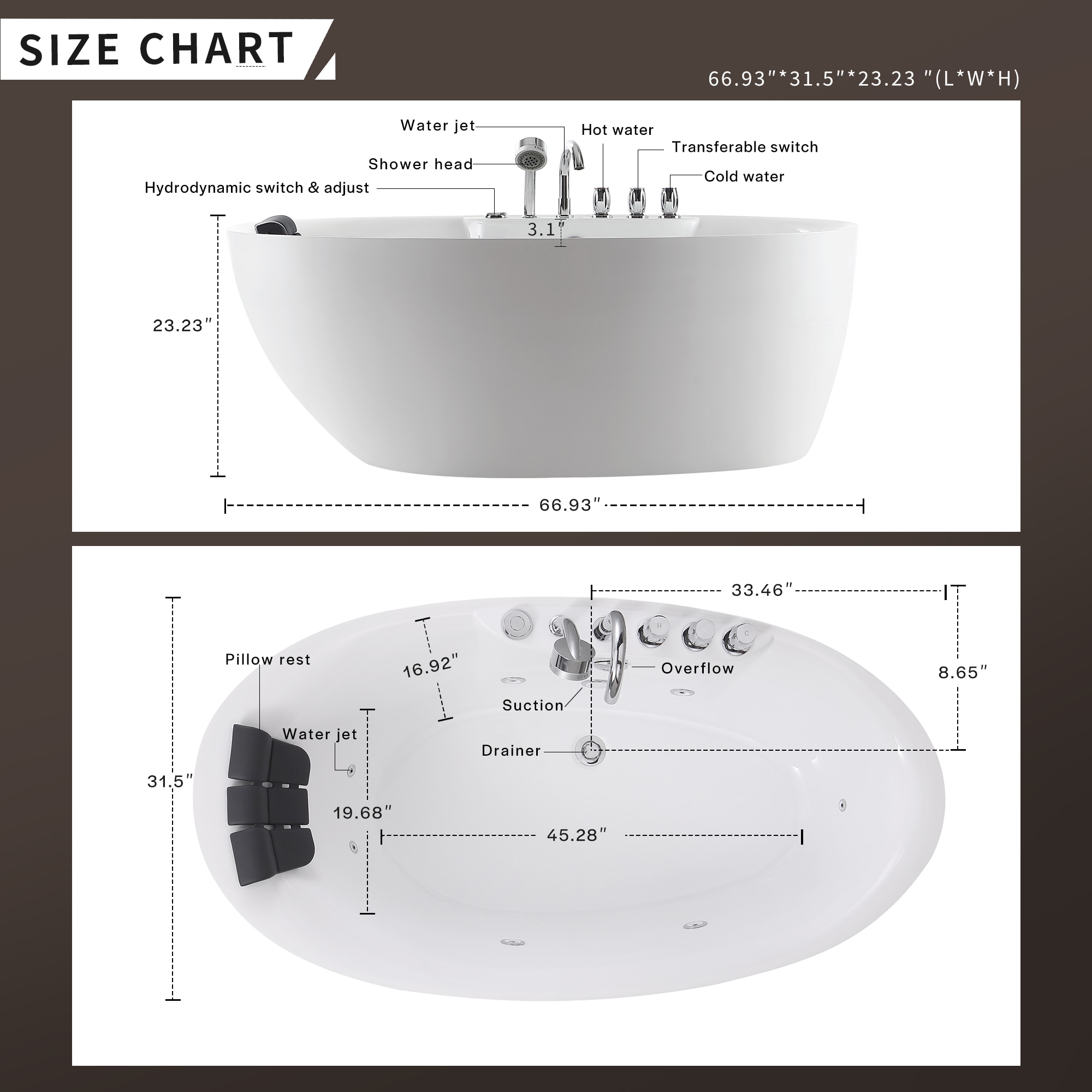 Empava EPV-67AIS13 bathtubs - View #5