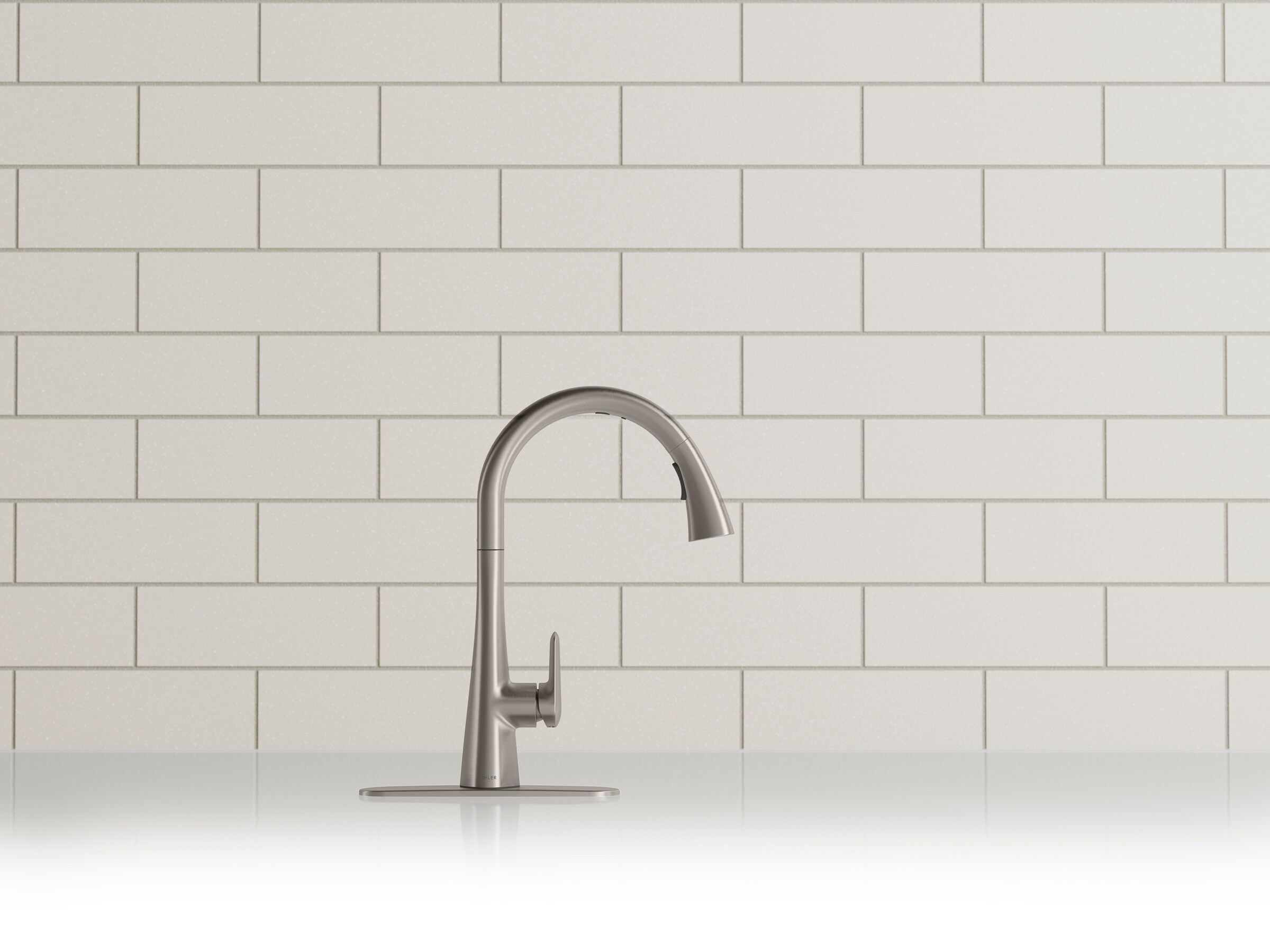 Vibrant Stainless Steel Touchless Pull-Down Kitchen Faucet