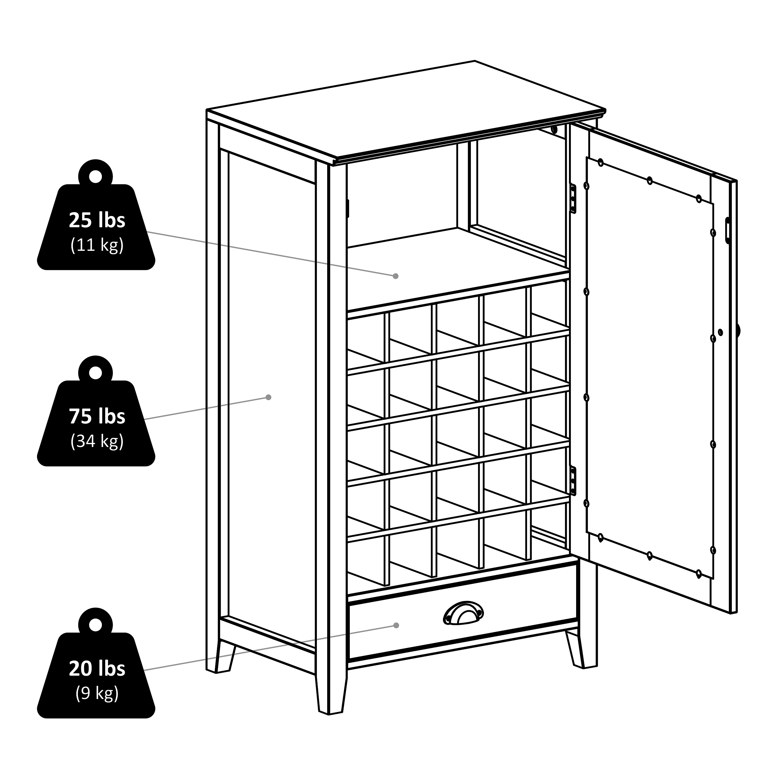 Surfaces 25.4375-in W x 0.75-in H x 10.5-in D Natural Birch Stained Cabinet  Shelf Kit