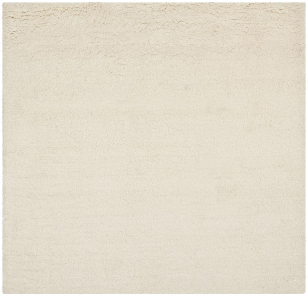 Safavieh FLK150A-8SQ Flokati Mykonos Shag 8 x 8 (ft) Tufted Wool Ivory Square Indoor Solid Area rug
