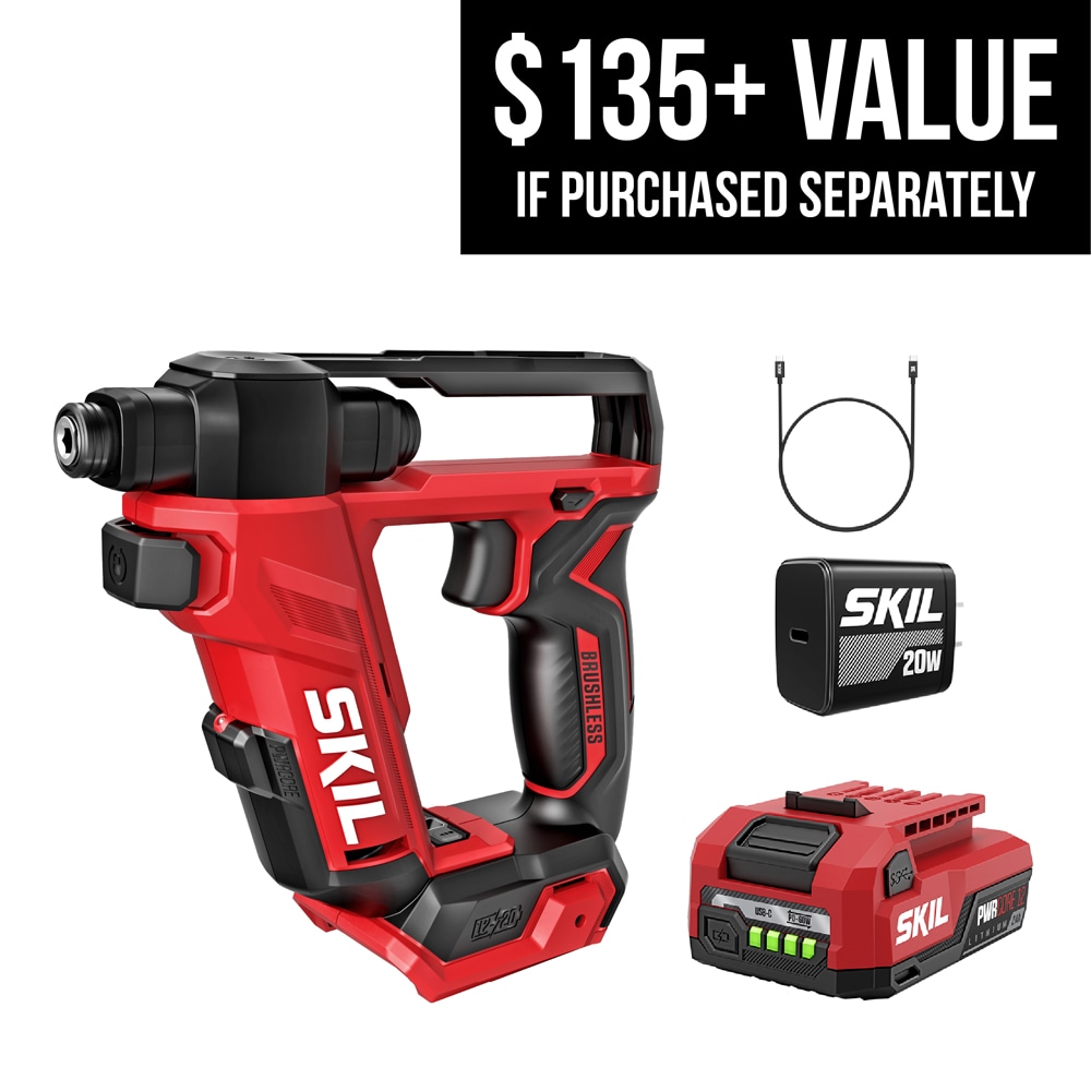 SKIL PWR CORE 12/20V 12-volt 1/4-in Keyless Brushless Cordless Drill 1 -Batteries Included #DL6300D-11