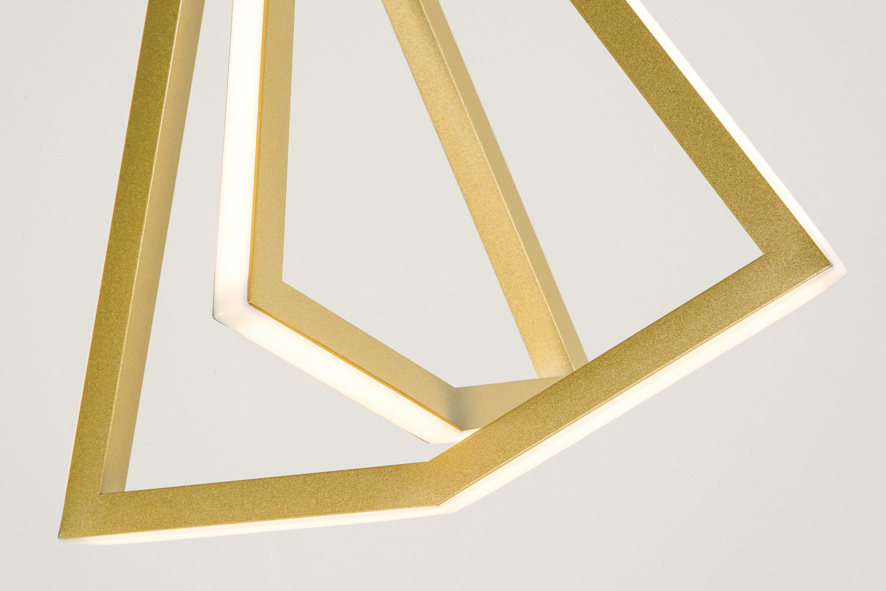 Gianna 14.88'' Gold Aluminum Modern LED Pendant with Satin Nickel Finish
