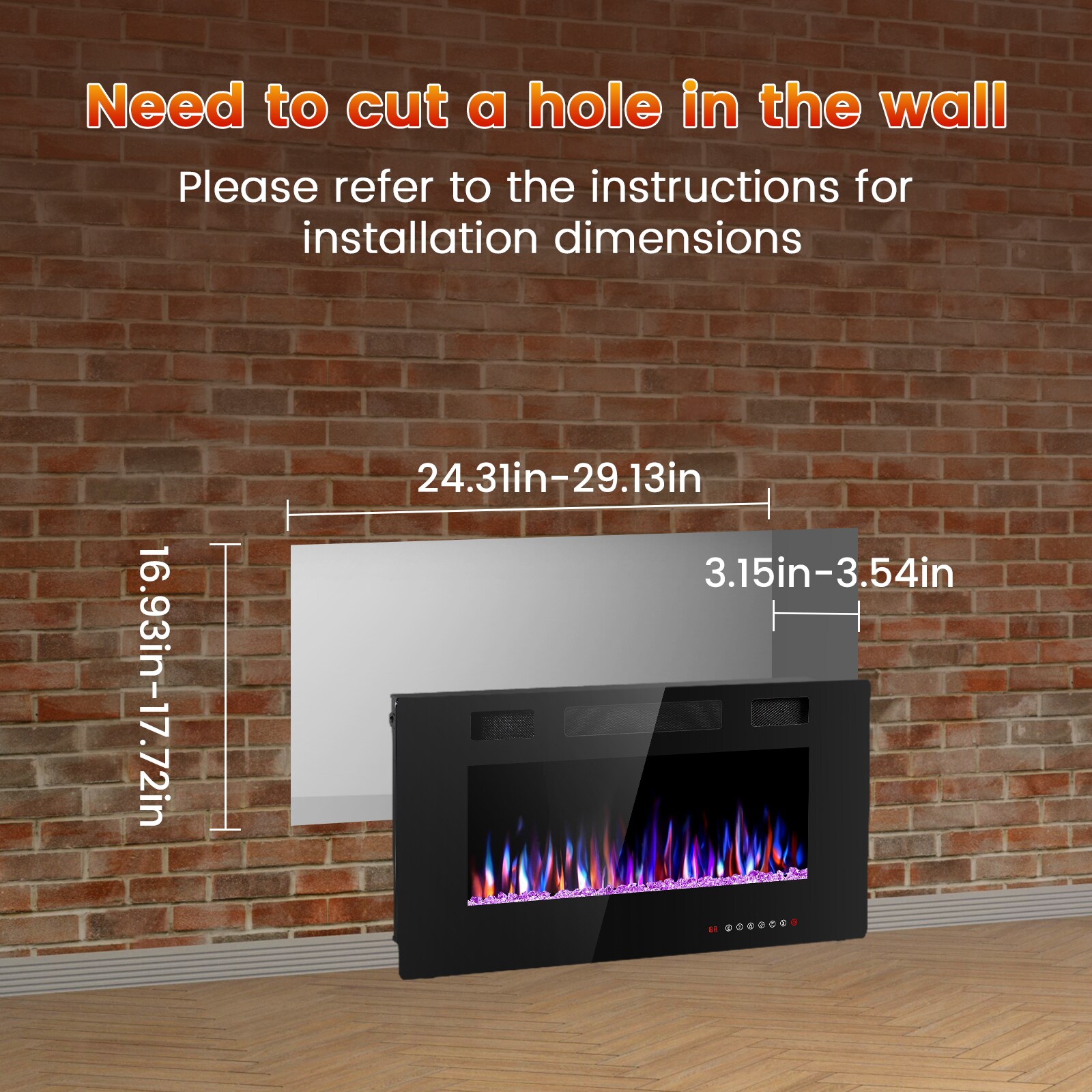 COWSAR LSFPC3-30 Electric-Fireplaces - View #5