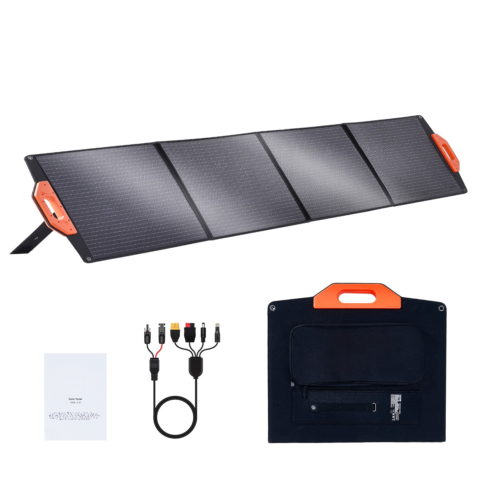 VEVOR SCBXSDJTYNBD02713V9 Portable Monocrystalline Solar Panel   200W Foldable Monocrystalline ETFE Solar Charger   23percent Efficiency Solar Panel with MC4 Output   IP67 Waterproof for Power Stations   Camping   Hiking   Off-Grid