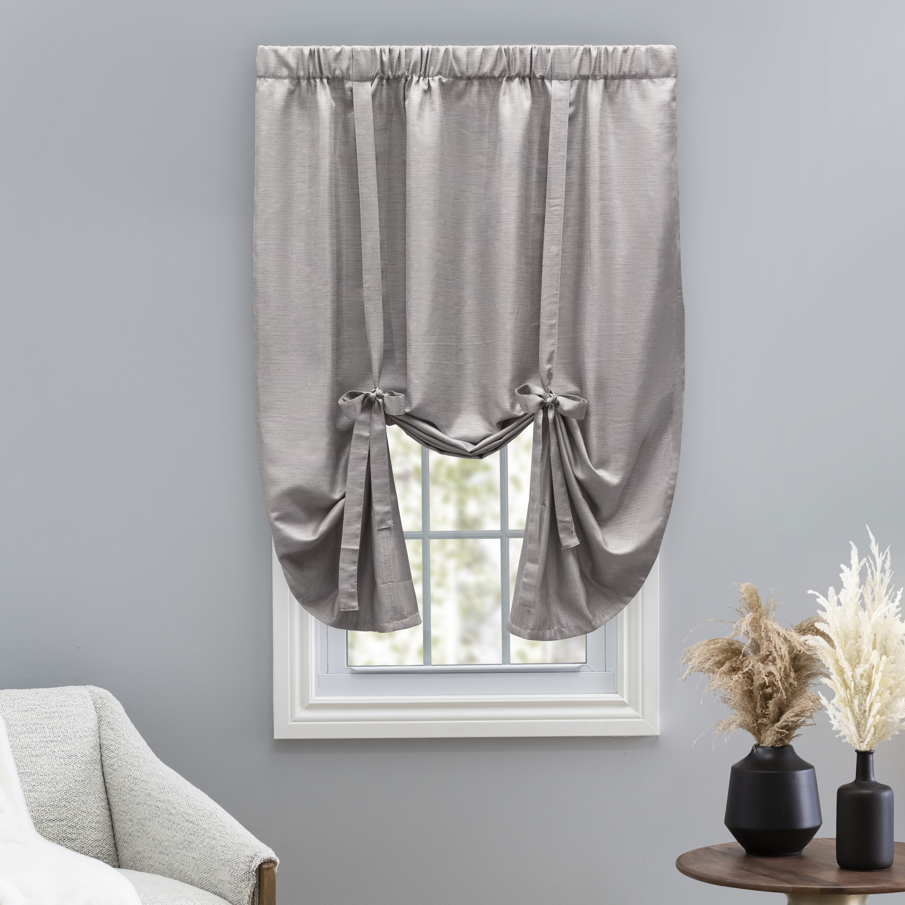 Ricardo Trading 04700-70-T63-10 63-Inches Ash Room darkening Standard lined Rod pocket Single curtain panel