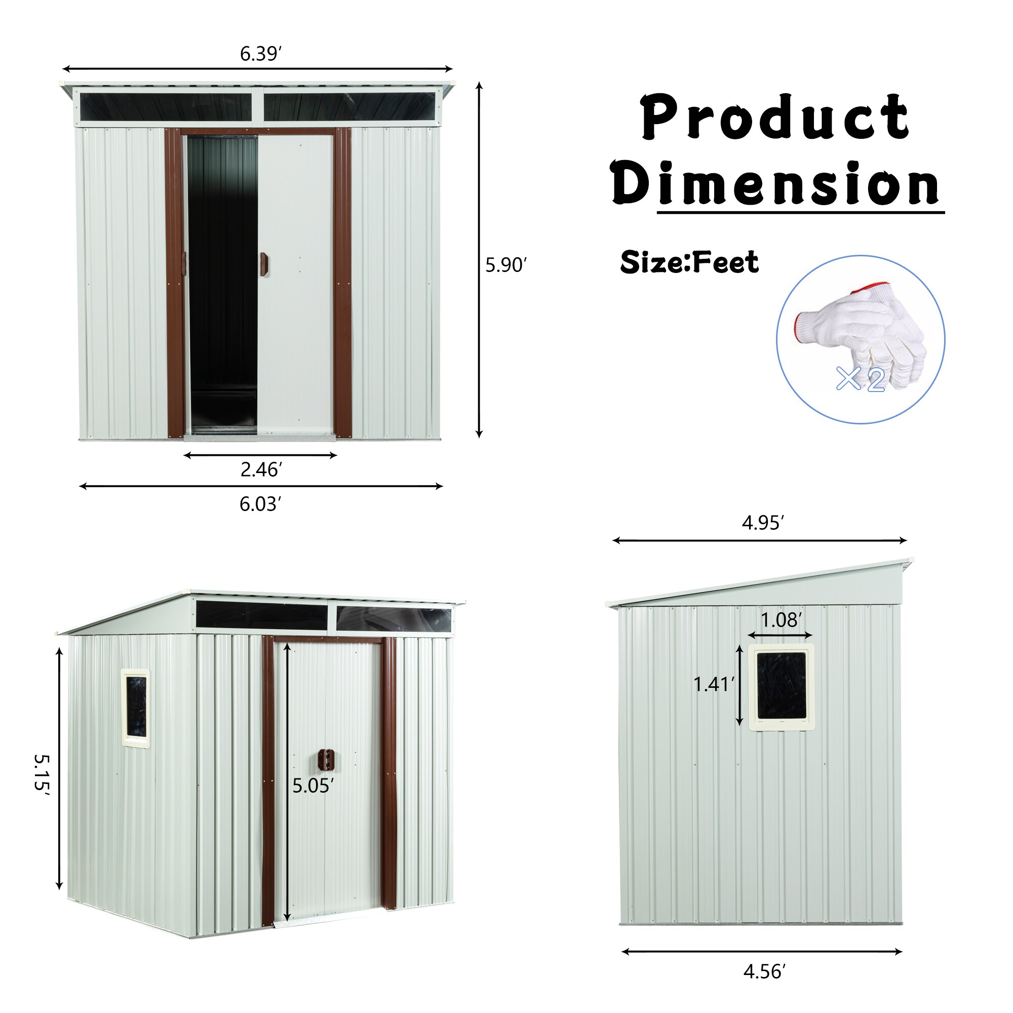 Ayelon GS71042 Metal-Storage-Buildings-Sheds - View #9