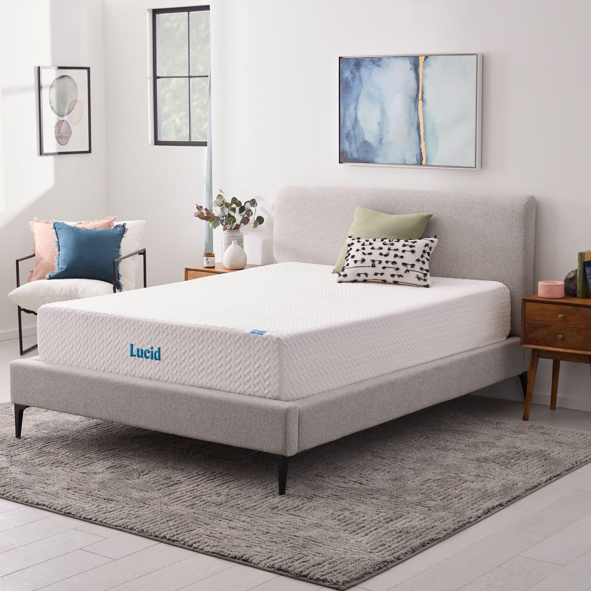 LUCID Comfort Collection 12-in Queen Memory Foam Mattress in a Box ...