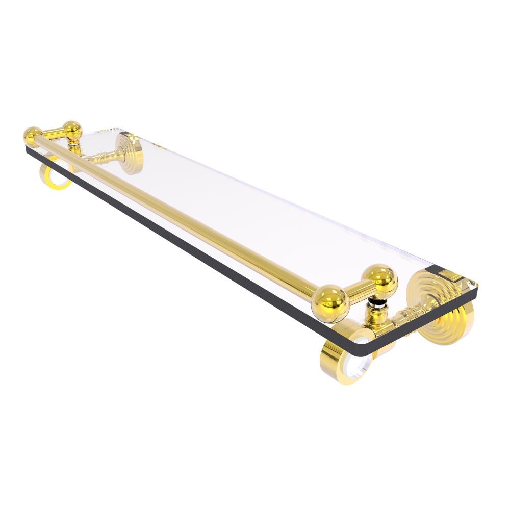 Allied Brass PG-1-22-GAL-PB Pacific Grove Polished Brass Wall mount Bathroom Shelf ( 22-in x 3.5-in x 5-in )