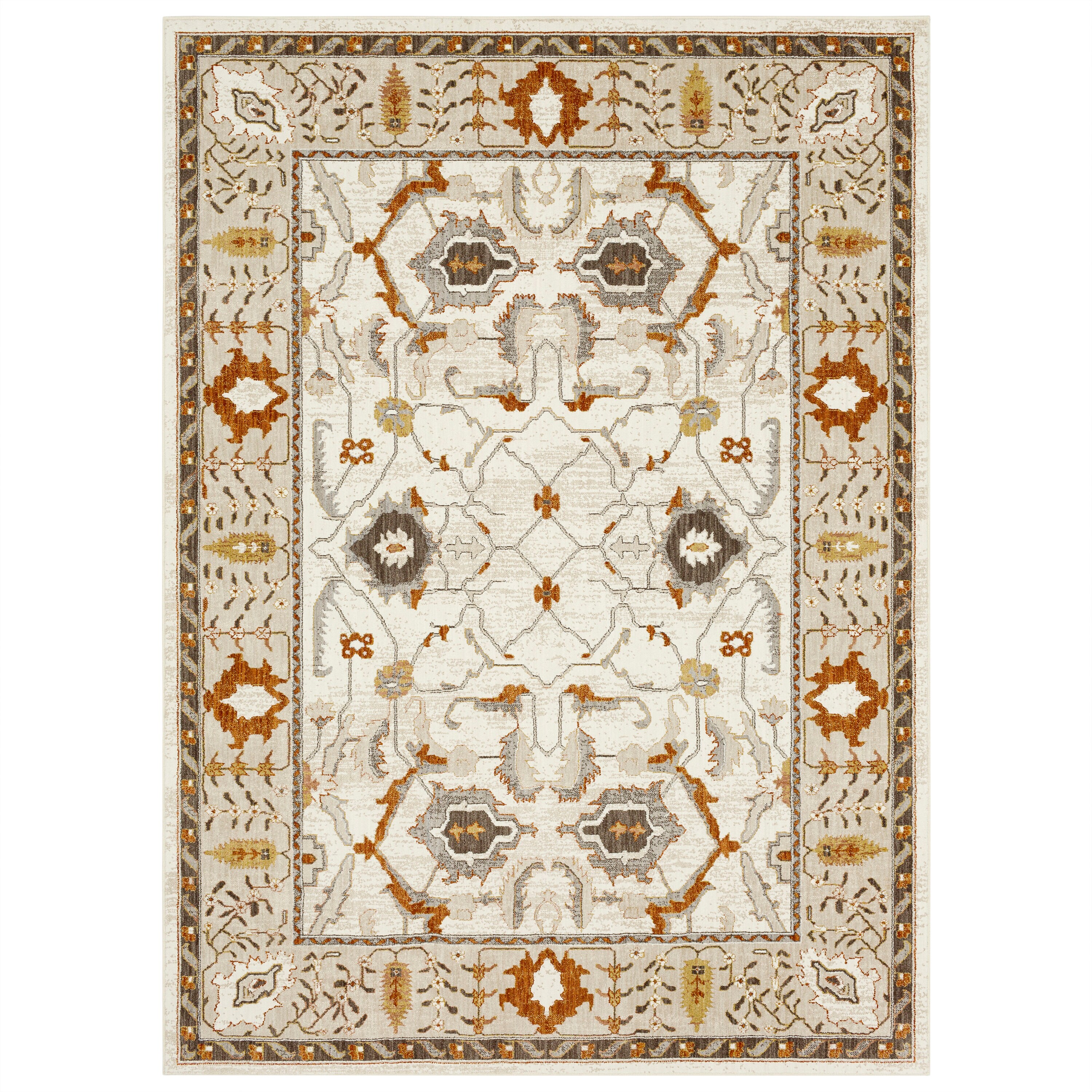 Gray Reversible Synthetic 9' x 12' Rectangular Area Rug