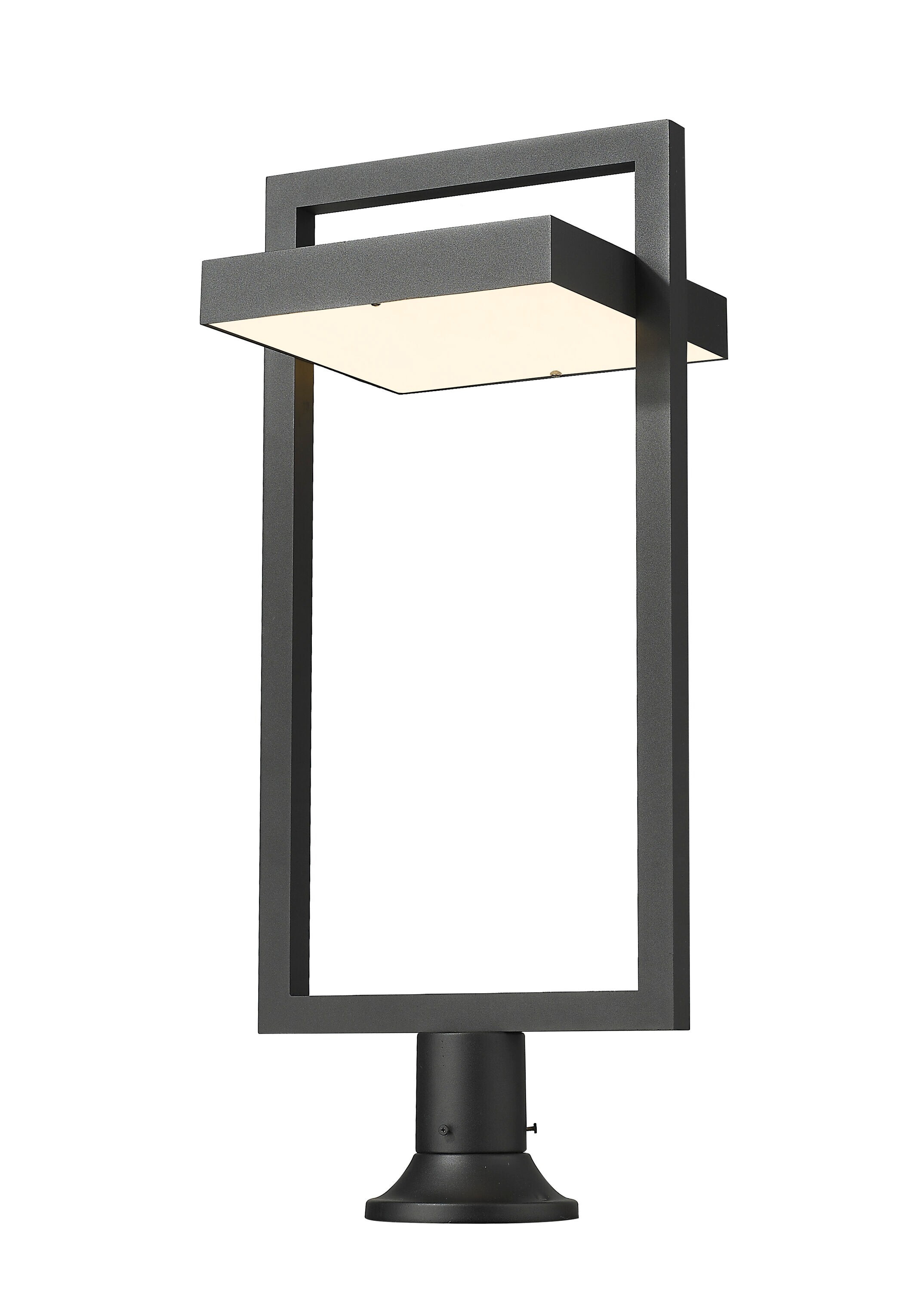 Z-Lite 566PHXLR-553PM-BK-LE Luttrel 32.5-in H Black Hardwired LED Pier-mounted Light