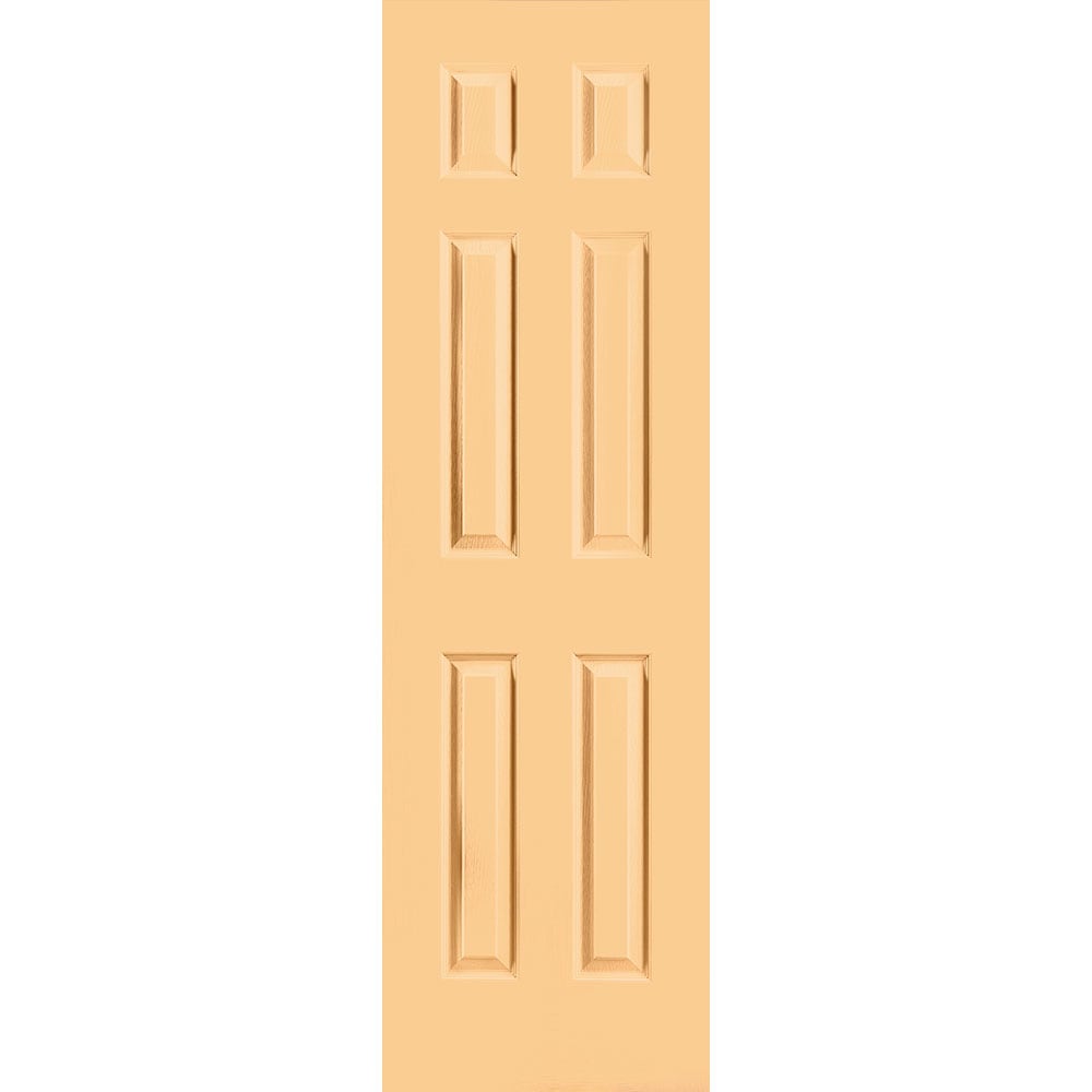 Masonite 1316867 Traditional 24-in x 80-in Marigold 6-panel Textured Solid core Prefinished Molded composite Slab Door
