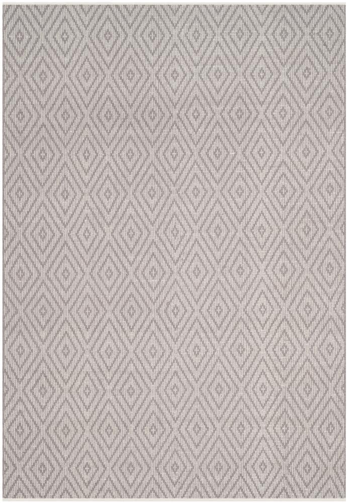 Safavieh MTK811A-5 Montauk Brighton 5 x 8 (ft) Cotton Gray/Ivory Rectangular Indoor Geometric Coastal Area rug