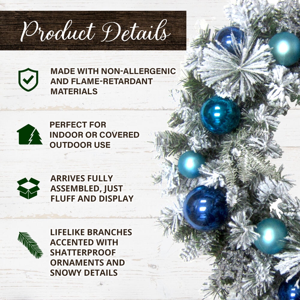 Fraser Hill Farm FF024CHWR011-0BL Artificial-Christmas-Wreaths - View #4