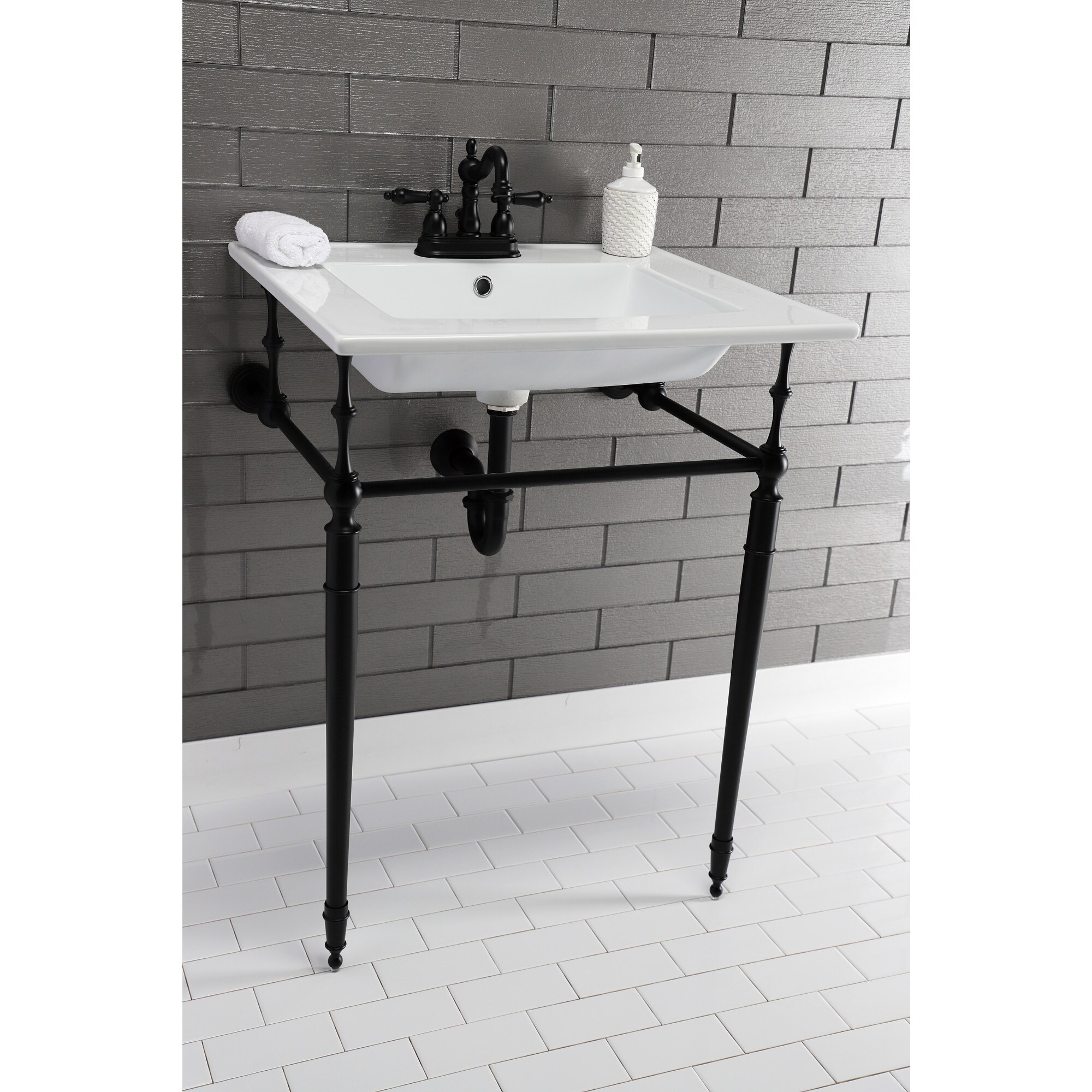 Kingston Brass WLKVPB25227W4MB Bath-Sink - View #7