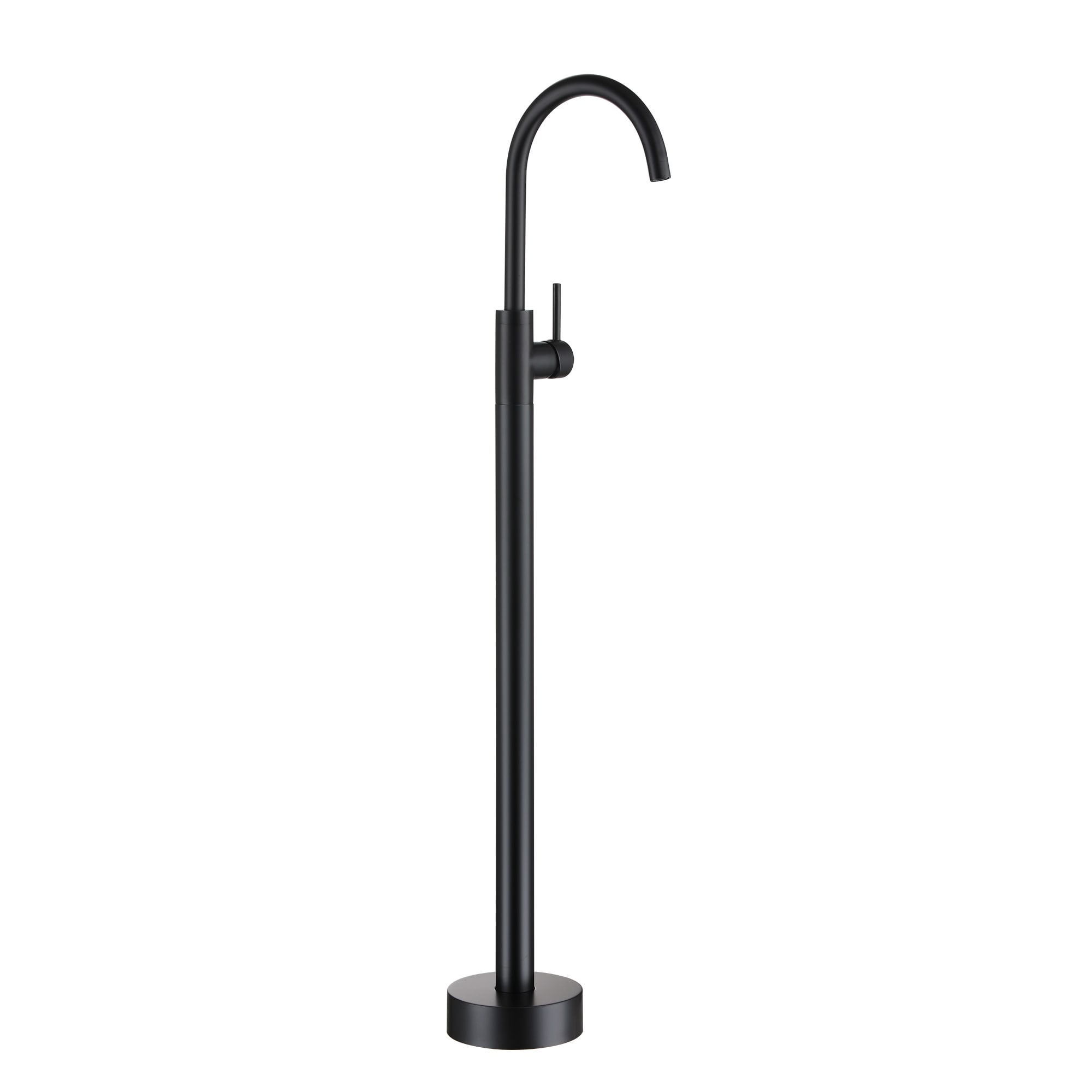 Clihome TC-241MB-BF Matte Black 1-handle Freestanding High-arc Bathtub Faucet ( Valve Included )