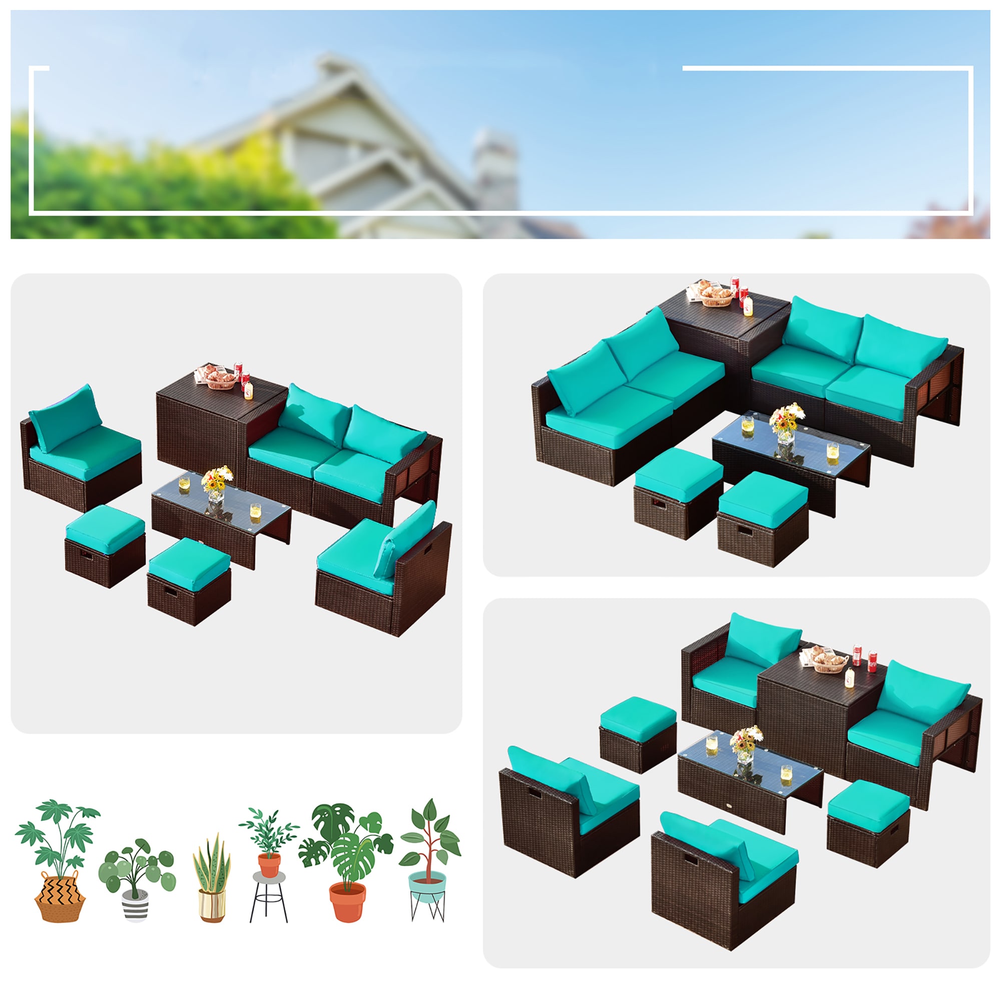 Costway HW68592TU+ Patio-Conversation-Sets - View #7