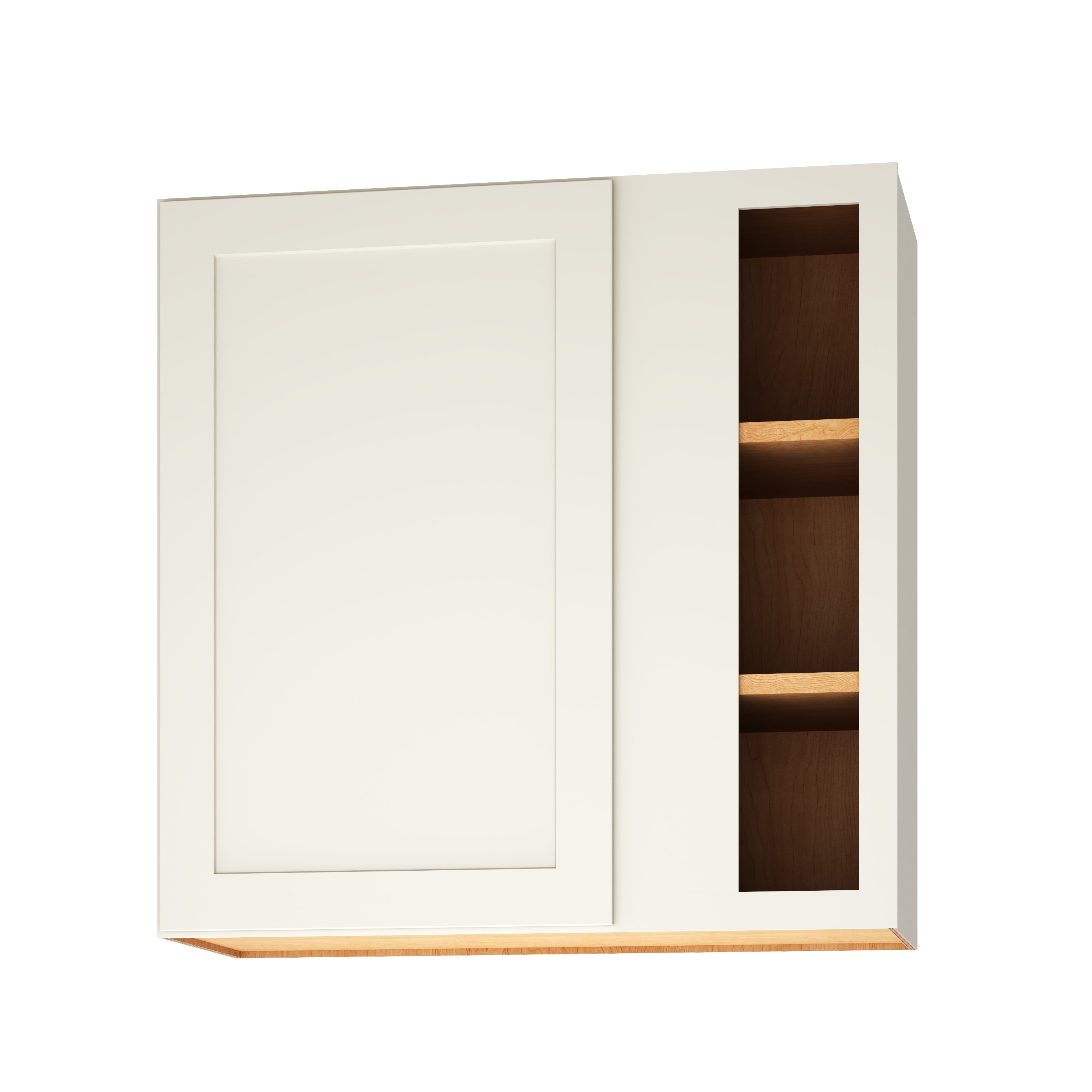 RELIABILT 332 WC3030S Pinnacle 30-in W x 30-in H x 12-in D White Blind Corner wall Fully assembled Plywood Cabinet (Recessed Panel Slab)