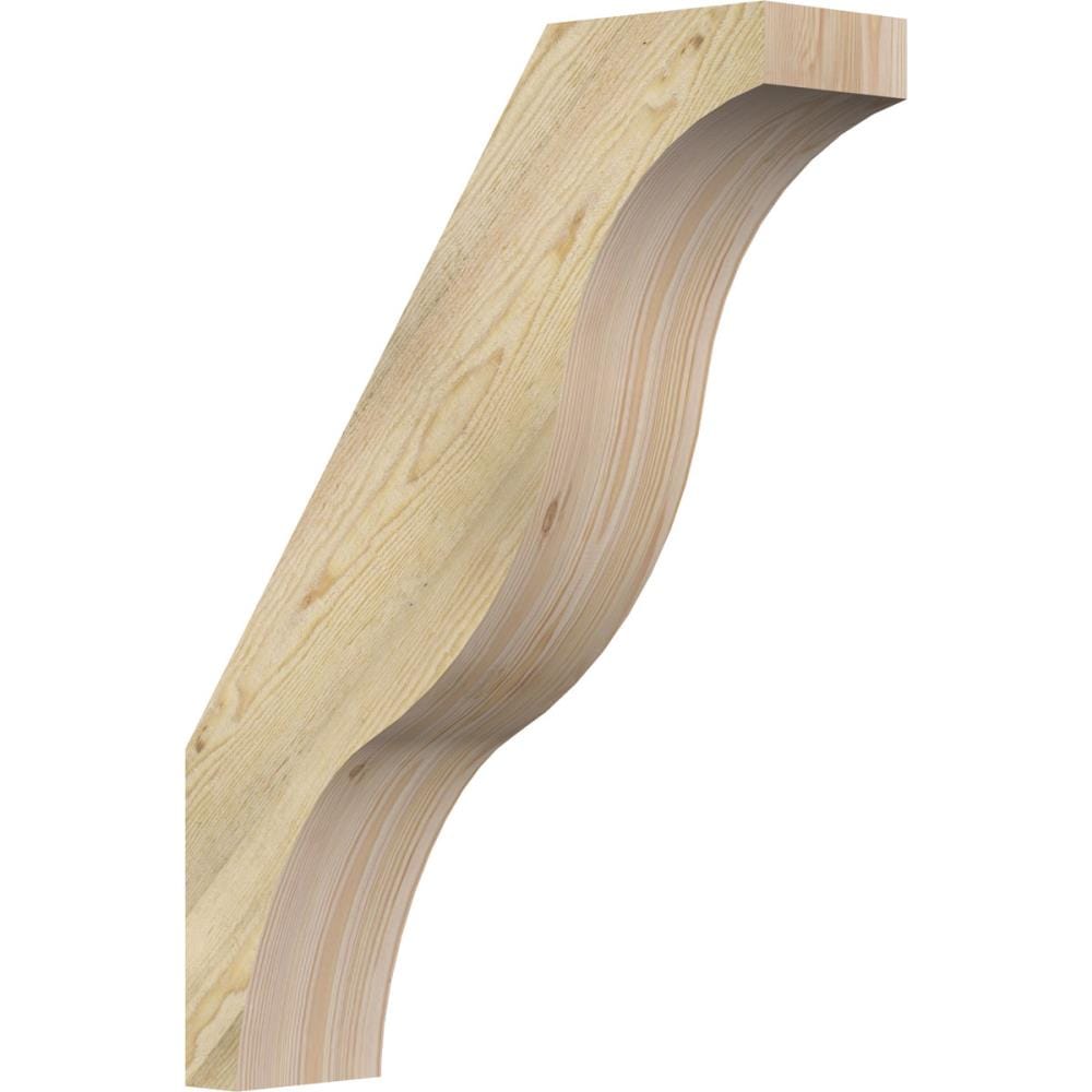 Ekena Millwork BRC06X22X30FST00RDF 6-in x 22-in x 30-in Douglas Fir Unfinished Wood Funston Rough Sawn Knee Brace
