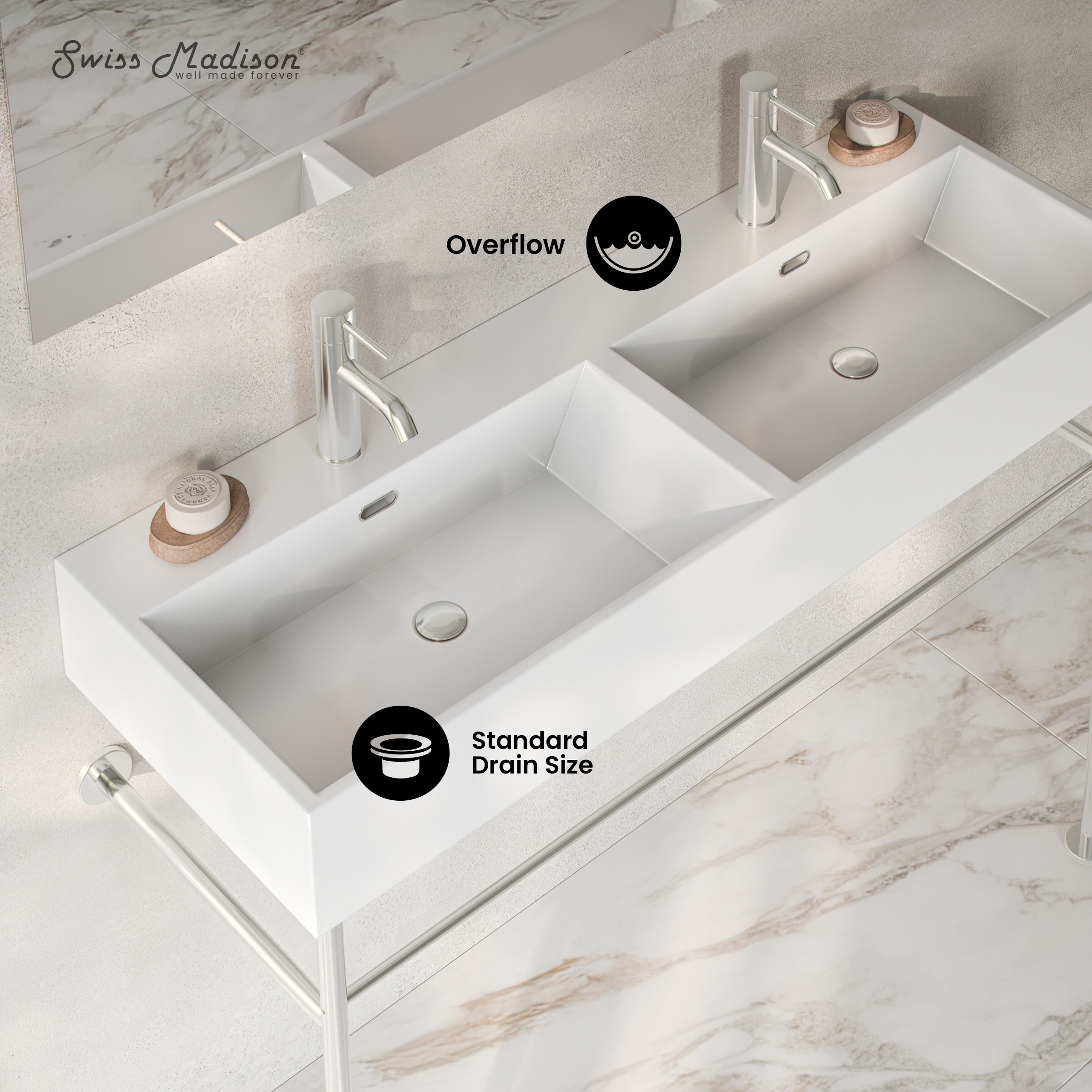 Swiss Madison SM-25-CSREI03CH-D Console-Sinks - View #3