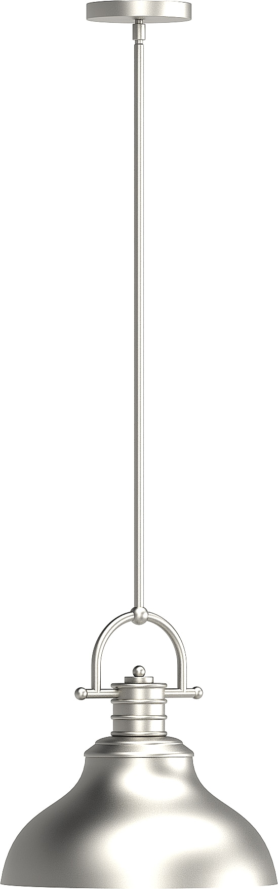 Sleek Modern LED Brushed Nickel Bell-Shaped Pendant Light