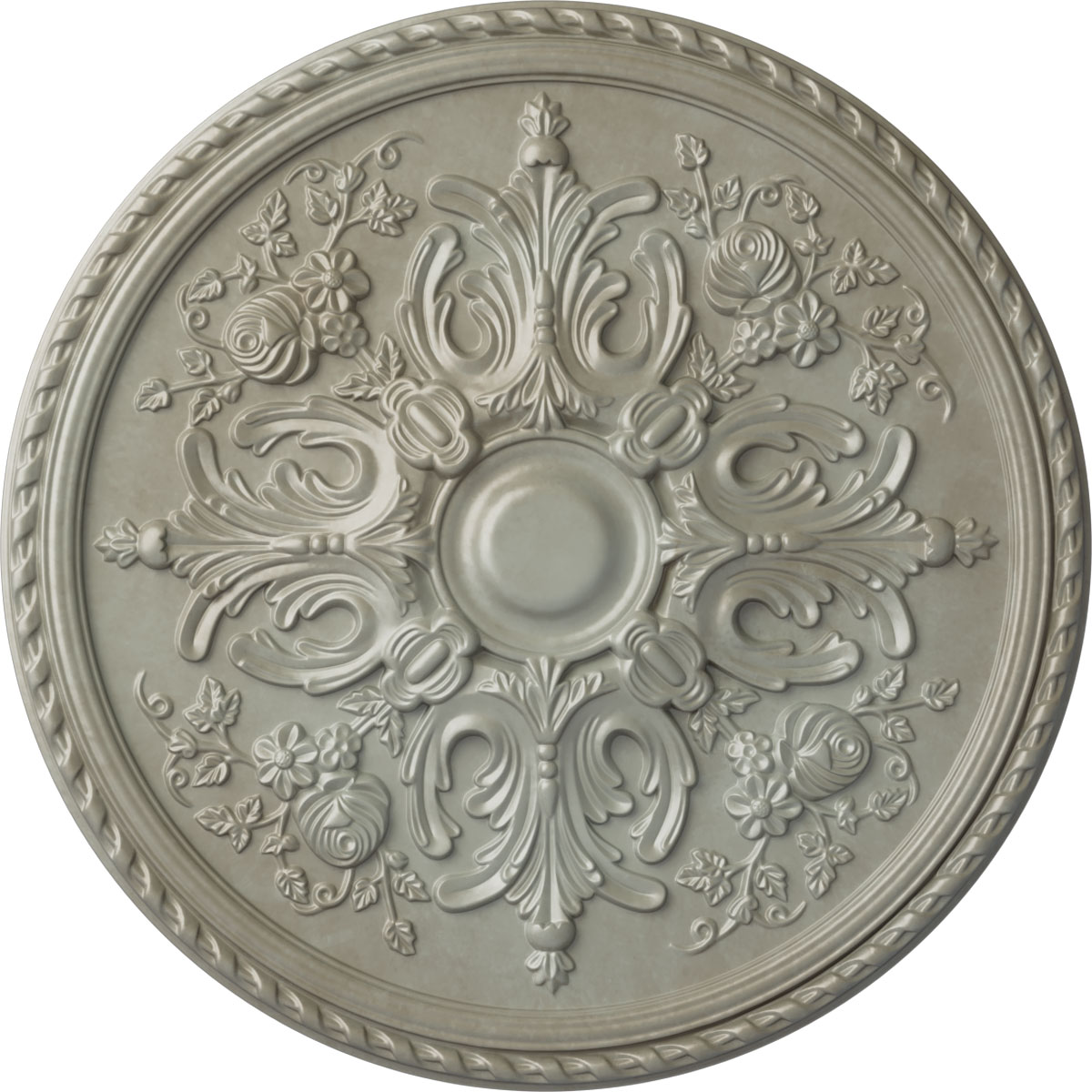 Ekena Millwork CM32BRFLS Bradford 32.625-in W x 32.625-in L Painted Flash Gold Polyurethane Whole Ceiling Medallion