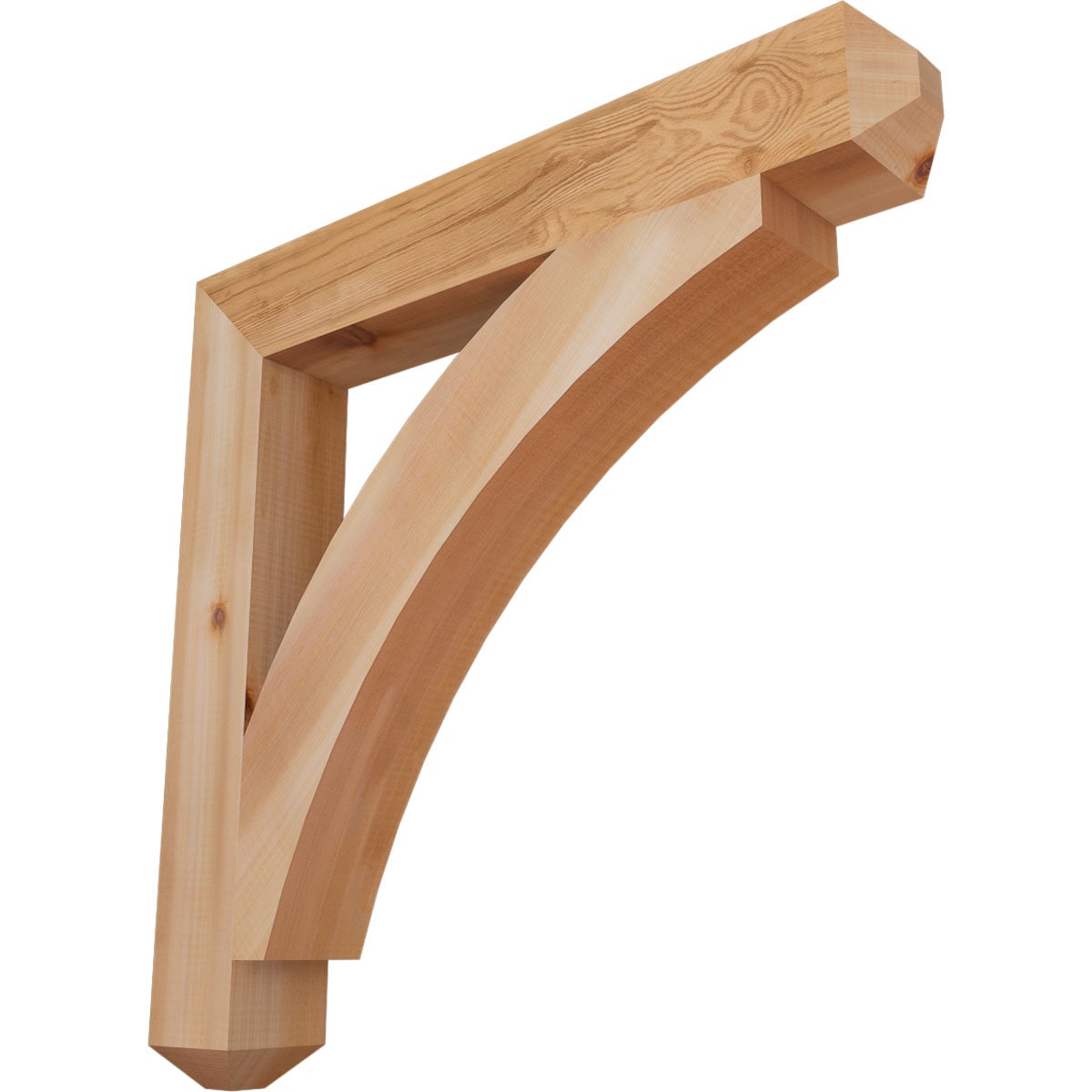 Ekena Millwork BKT04X28X28THR04SWR Thorton craftsman smooth 3-1/2-in x 28-in x 28-in Western red cedar Brown Wood Standard bracket