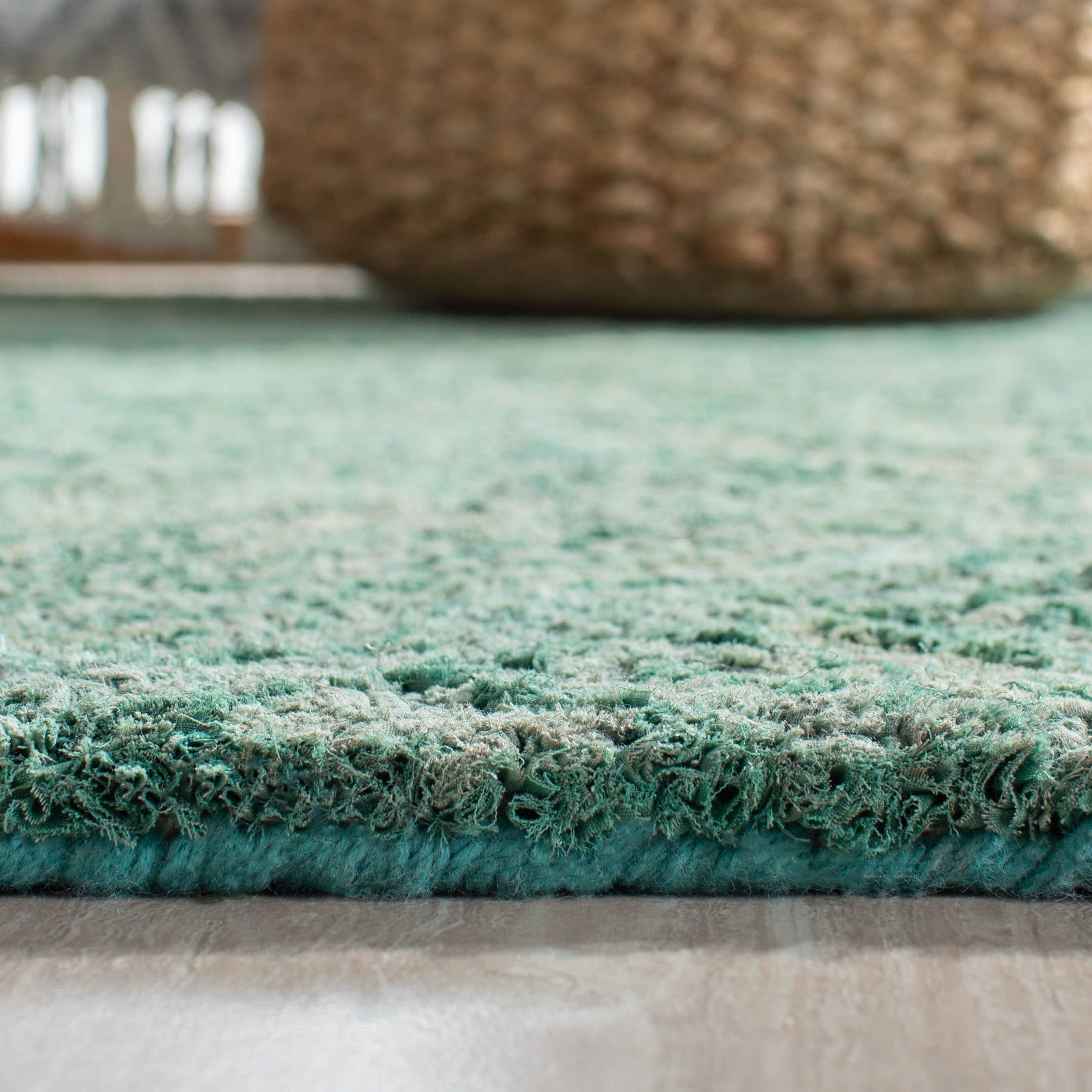 Nantucket Green and Multicolor Hand-Tufted Cotton Square Area Rug