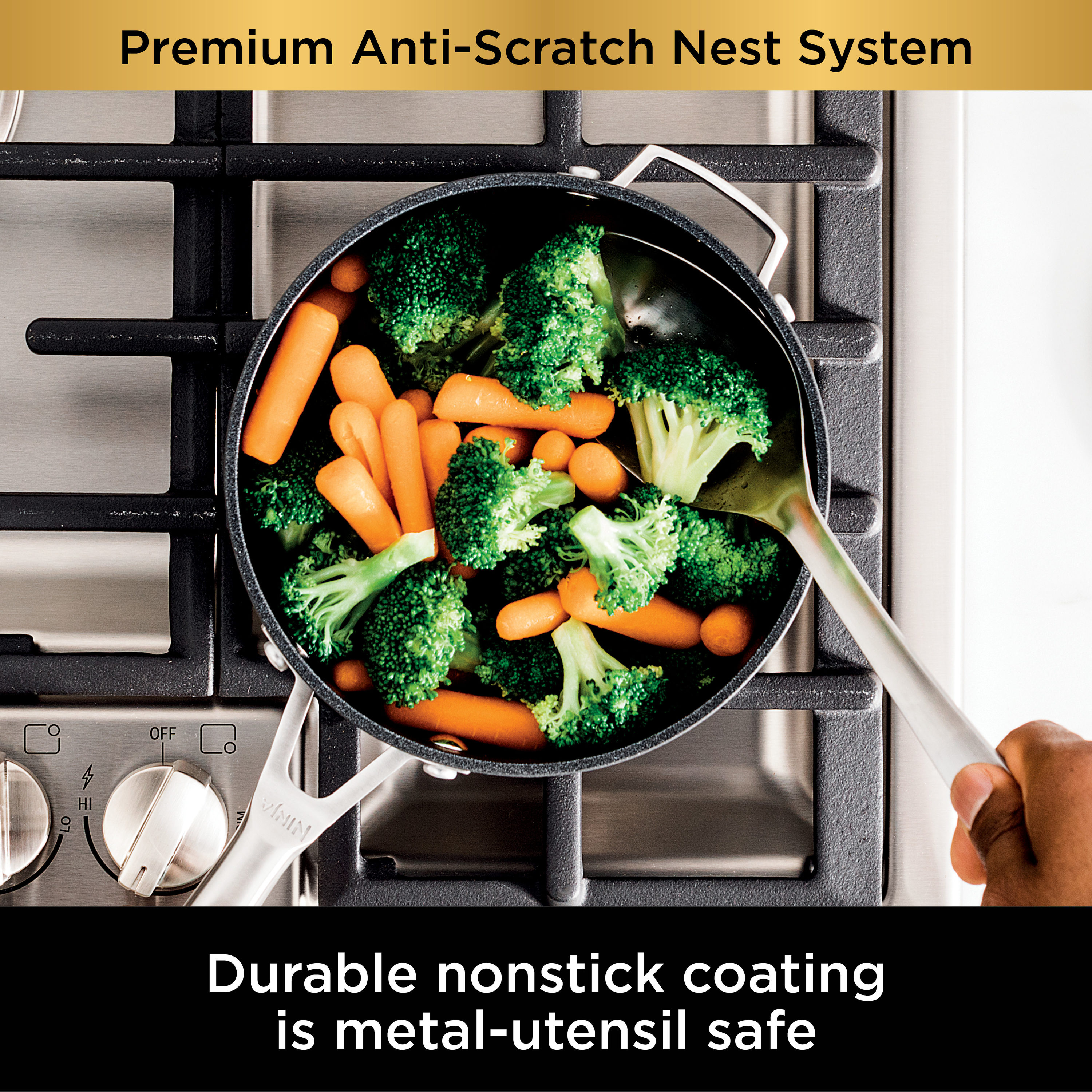 Ninja Foodi Stainless Steel NeverStick Premium Stockpot 8 Qt Slate